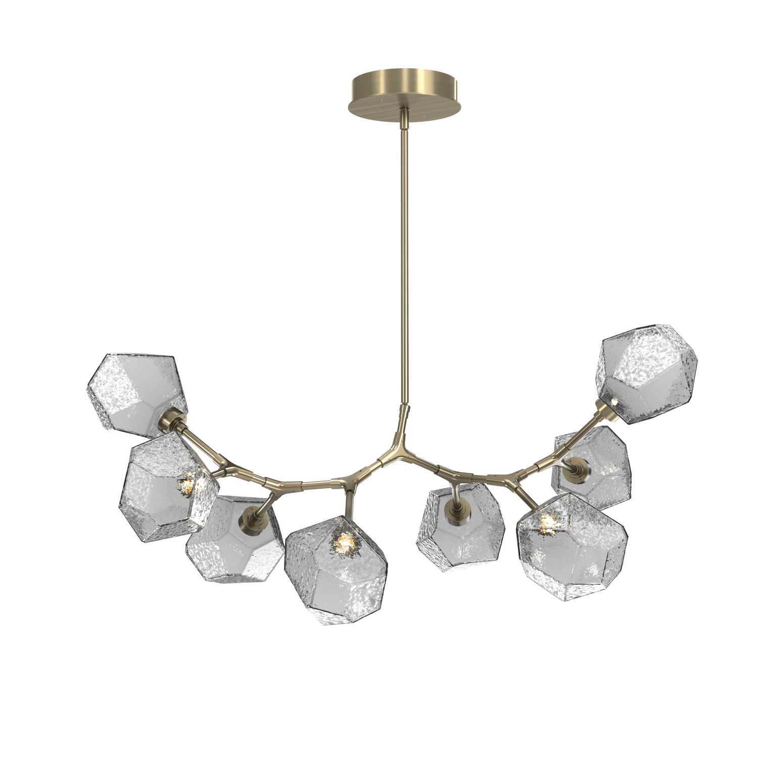 PLB0039-BB-HB-S-Hammerton-Studio-Gem-8-light-modern-branch-chandelier-with-heritage-brass-finish-and-smoke-blown-glass-shades-and-LED-lamping