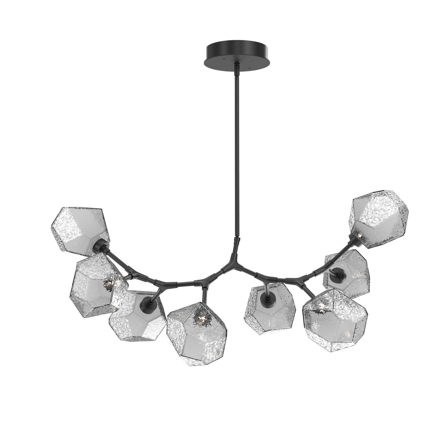 PLB0039-BB-MB-S-Hammerton-Studio-Gem-8-light-modern-branch-chandelier-with-matte-black-finish-and-smoke-blown-glass-shades-and-LED-lamping