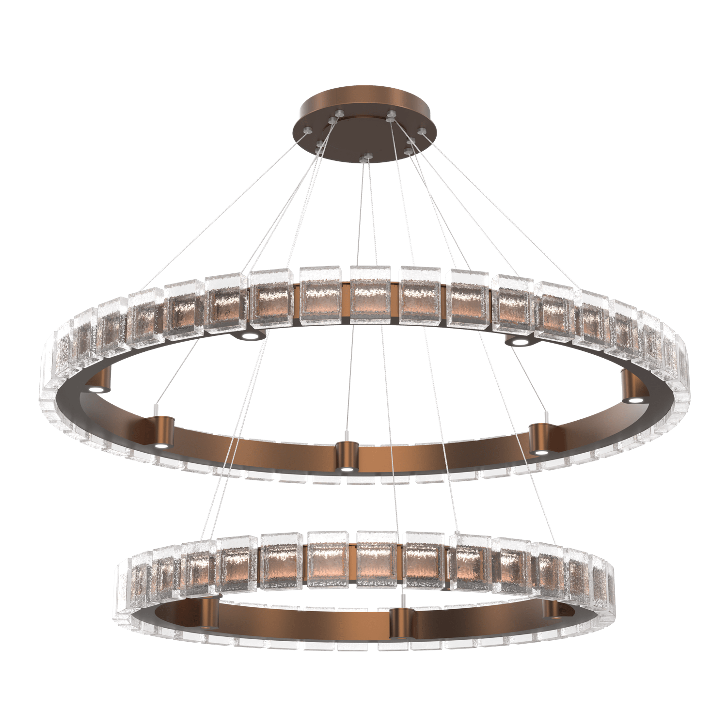 CHB0087-2T-BB-TP-Hammerton-Studio-Tessera-50-inch-two-tier-ring-chandelier-with-burnished-bronze-finish-and-clear-pave-cast-glass-shade-and-LED-lamping