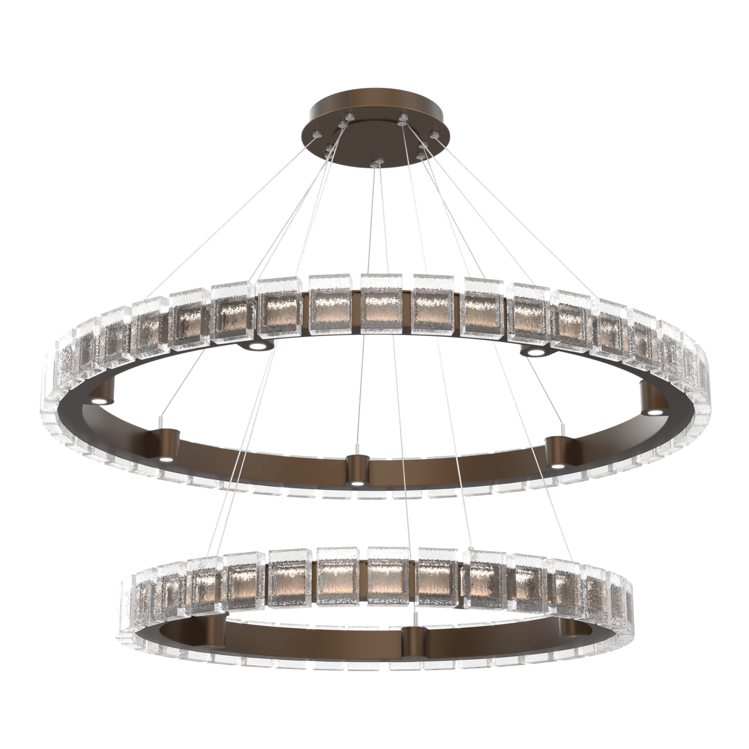 CHB0087-2T-FB-TP-Hammerton-Studio-Tessera-50-inch-two-tier-ring-chandelier-with-flat-bronze-finish-and-clear-pave-cast-glass-shade-and-LED-lamping