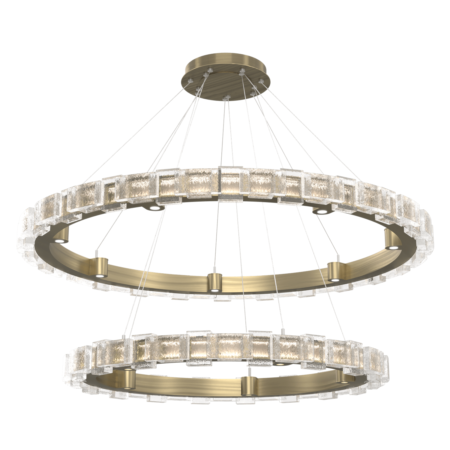 CHB0087-2T-HB-TE-Hammerton-Studio-Tessera-50-inch-two-tier-ring-chandelier-with-heritage-brass-finish-and-clear-tetro-cast-glass-shade-and-LED-lamping