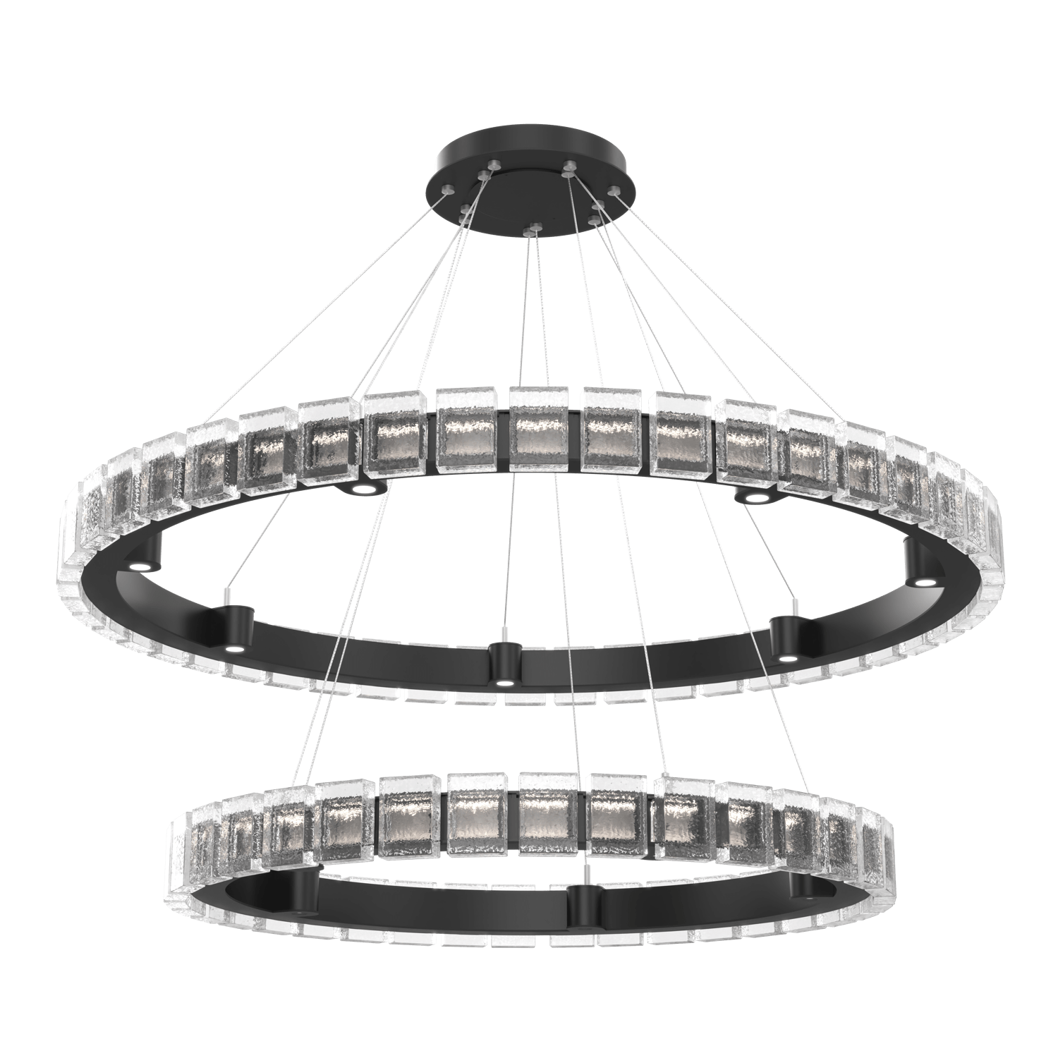 CHB0087-2T-MB-TP-Hammerton-Studio-Tessera-50-inch-two-tier-ring-chandelier-with-matte-black-finish-and-clear-pave-cast-glass-shade-and-LED-lamping