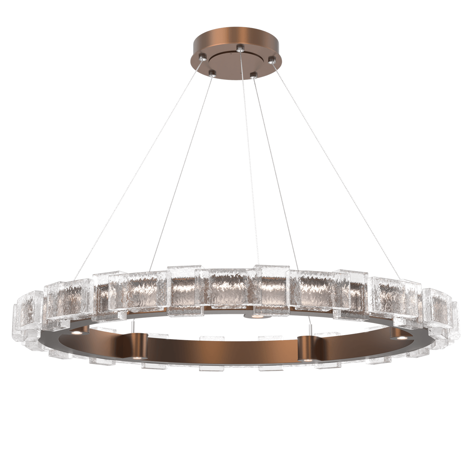 CHB0087-38-BB-TE-Hammerton-Studio-Tessera-38-inch-ring-chandelier-with-burnished-bronze-finish-and-clear-tetro-cast-glass-shade-and-LED-lamping