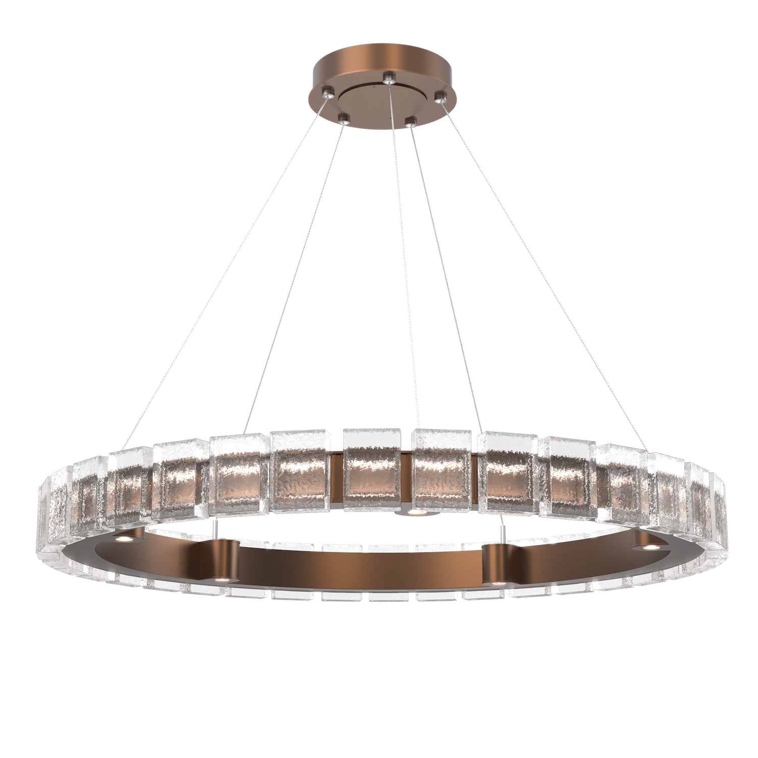 CHB0087-38-BB-TP-Hammerton-Studio-Tessera-38-inch-ring-chandelier-with-burnished-bronze-finish-and-clear-pave-cast-glass-shade-and-LED-lamping