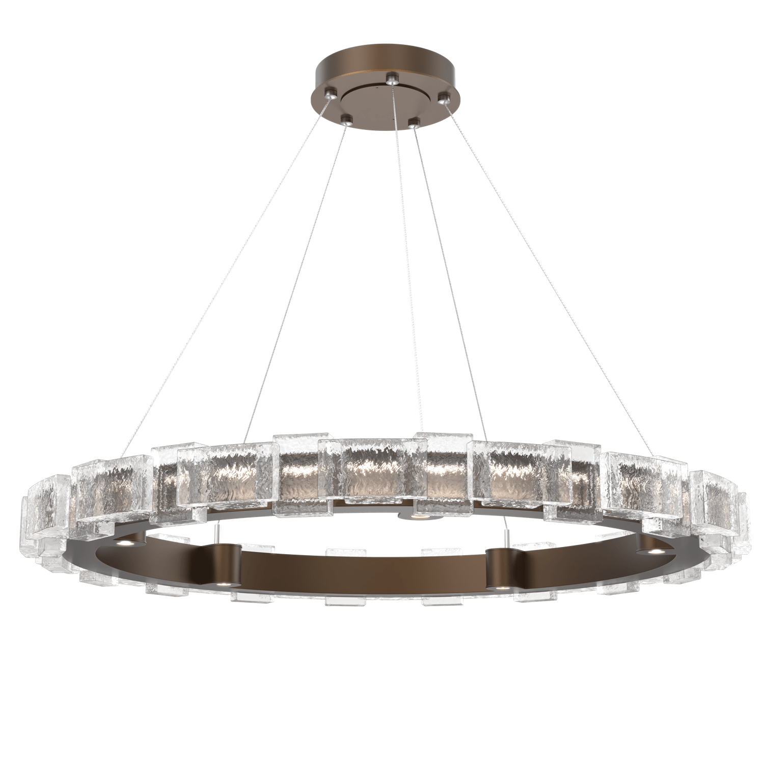 CHB0087-38-FB-TE-Hammerton-Studio-Tessera-38-inch-ring-chandelier-with-flat-bronze-finish-and-clear-tetro-cast-glass-shade-and-LED-lamping