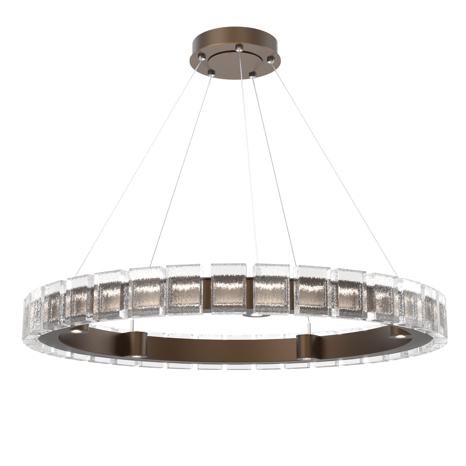 CHB0087-38-FB-TP-Hammerton-Studio-Tessera-38-inch-ring-chandelier-with-flat-bronze-finish-and-clear-pave-cast-glass-shade-and-LED-lamping