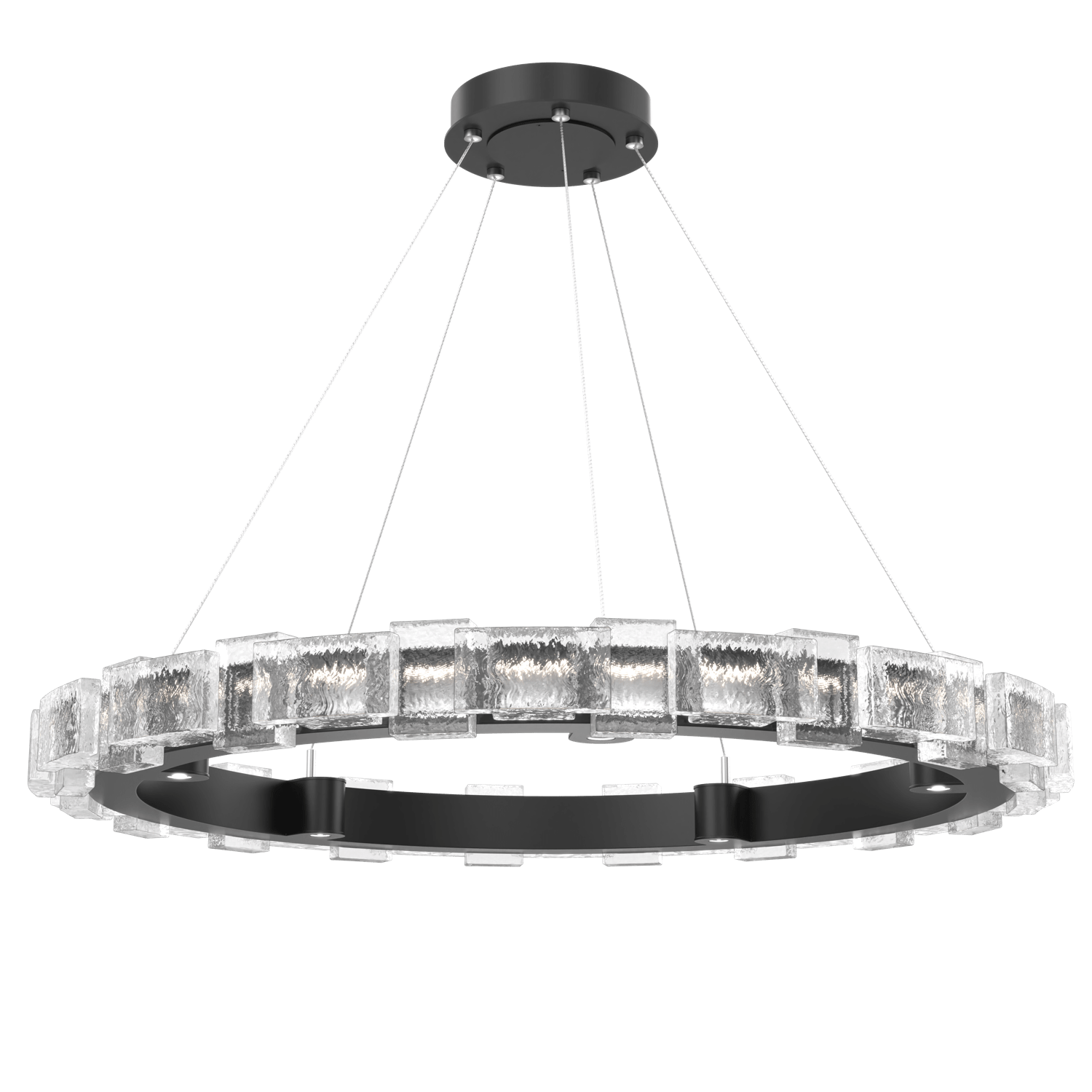 CHB0087-38-MB-TE-Hammerton-Studio-Tessera-38-inch-ring-chandelier-with-matte-black-finish-and-clear-tetro-cast-glass-shade-and-LED-lamping