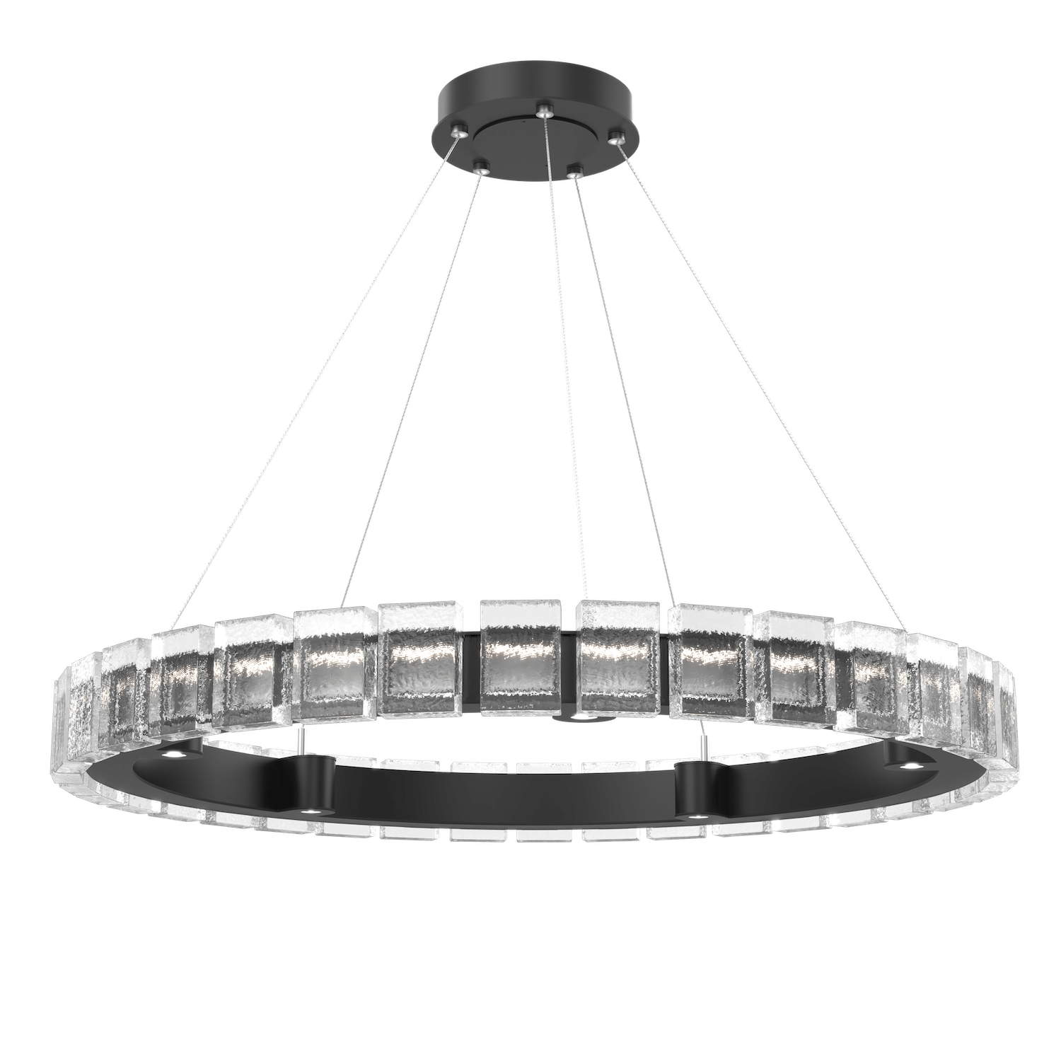 CHB0087-38-MB-TP-Hammerton-Studio-Tessera-38-inch-ring-chandelier-with-matte-black-finish-and-clear-pave-cast-glass-shade-and-LED-lamping