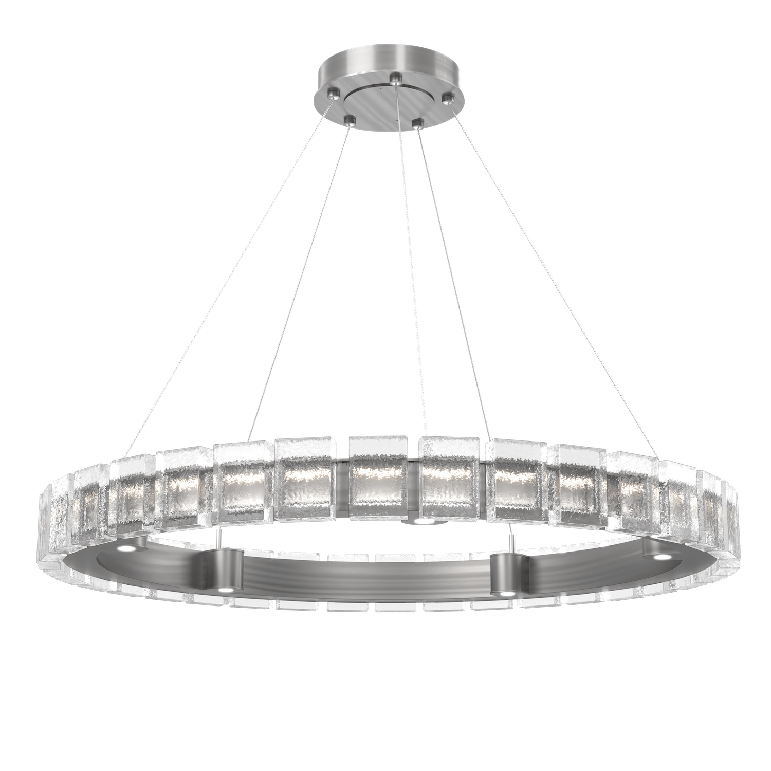 CHB0087-38-SN-TP-Hammerton-Studio-Tessera-38-inch-ring-chandelier-with-satin-nickel-finish-and-clear-pave-cast-glass-shade-and-LED-lamping