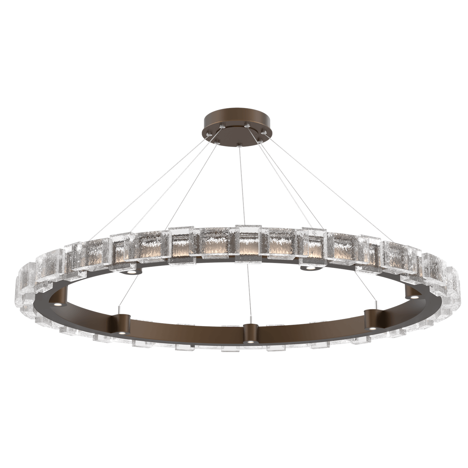 CHB0087-50-FB-TE-Hammerton-Studio-Tessera-50-inch-ring-chandelier-with-flat-bronze-finish-and-clear-tetro-cast-glass-shade-and-LED-lamping