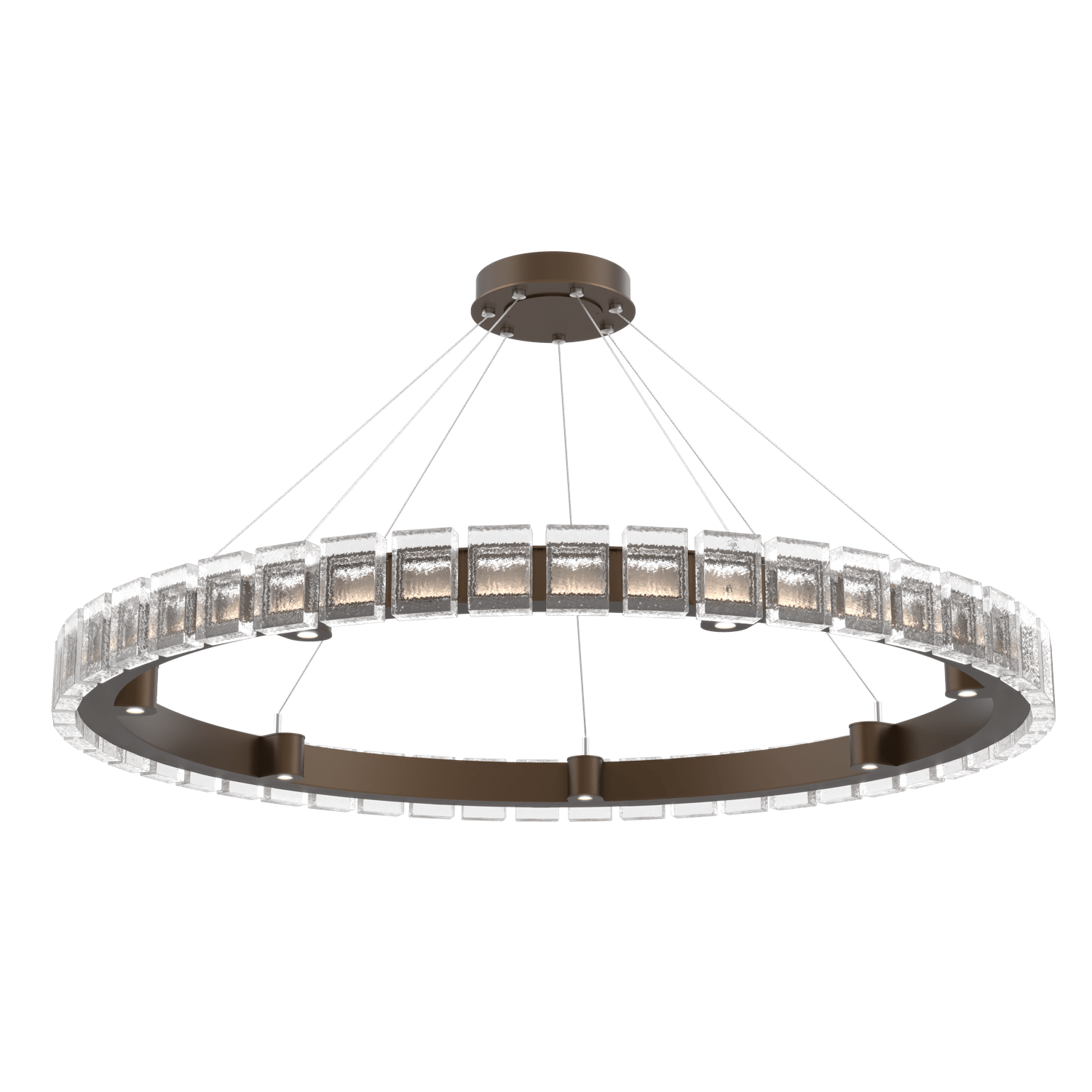 CHB0087-50-FB-TP-Hammerton-Studio-Tessera-50-inch-ring-chandelier-with-flat-bronze-finish-and-clear-pave-cast-glass-shade-and-LED-lamping