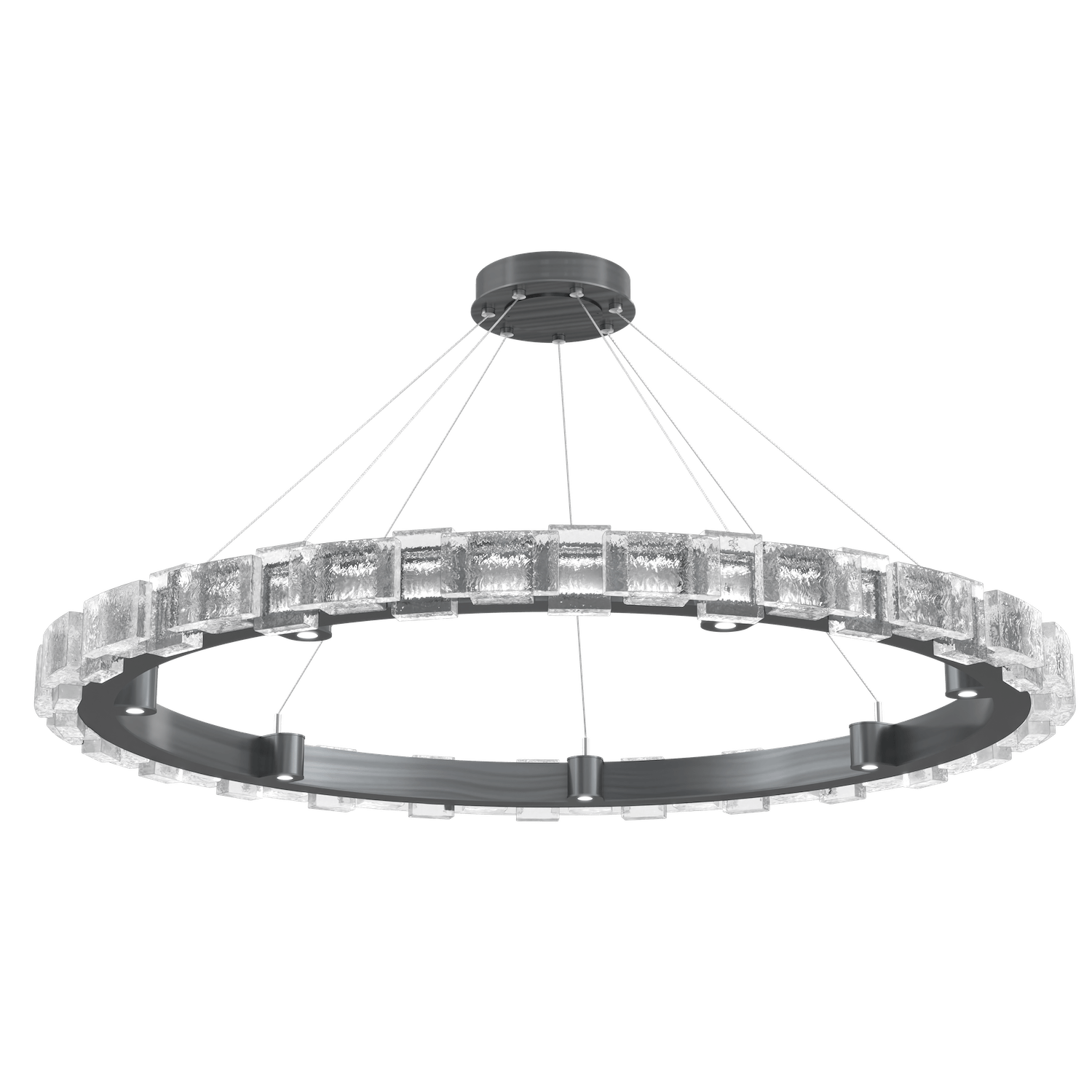 CHB0087-50-GM-TE-Hammerton-Studio-Tessera-50-inch-ring-chandelier-with-gunmetal-finish-and-clear-tetro-cast-glass-shade-and-LED-lamping