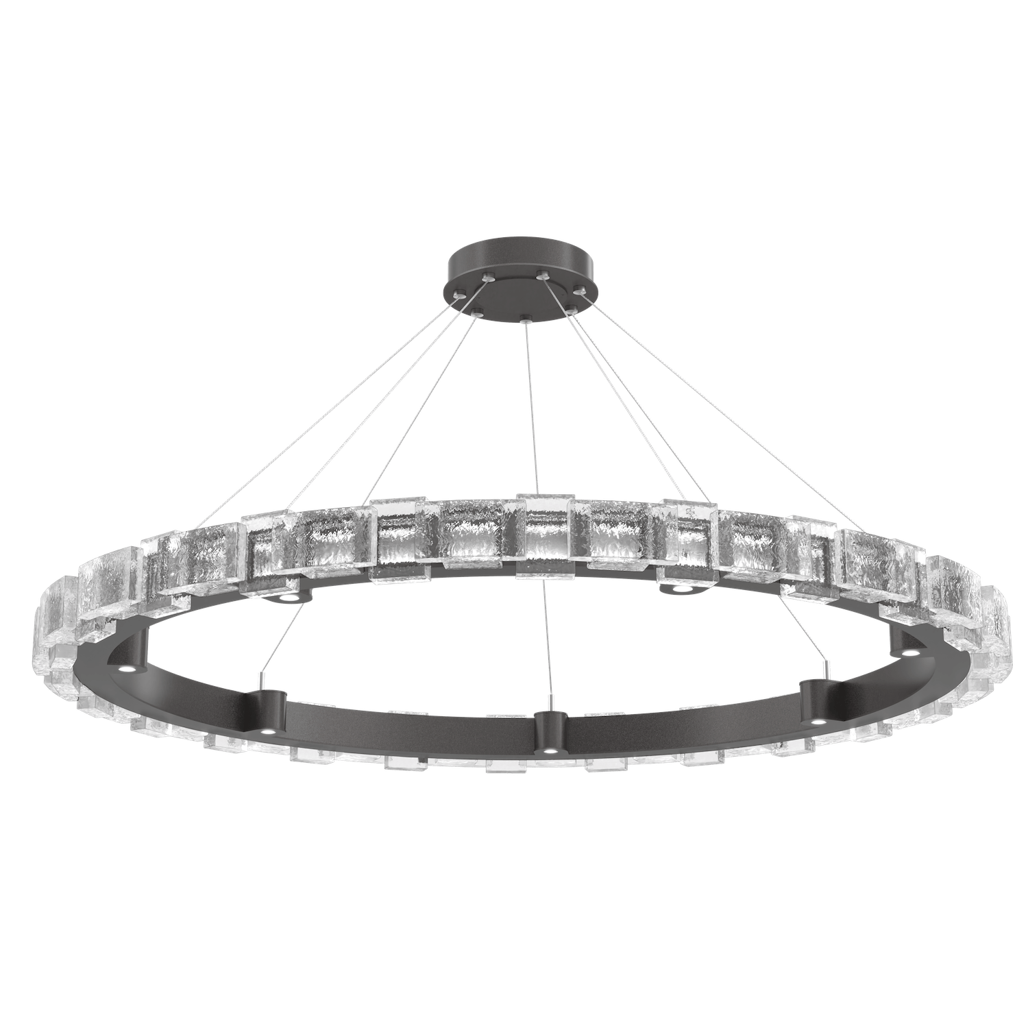 CHB0087-50-GP-TE-Hammerton-Studio-Tessera-50-inch-ring-chandelier-with-graphite-finish-and-clear-tetro-cast-glass-shade-and-LED-lamping