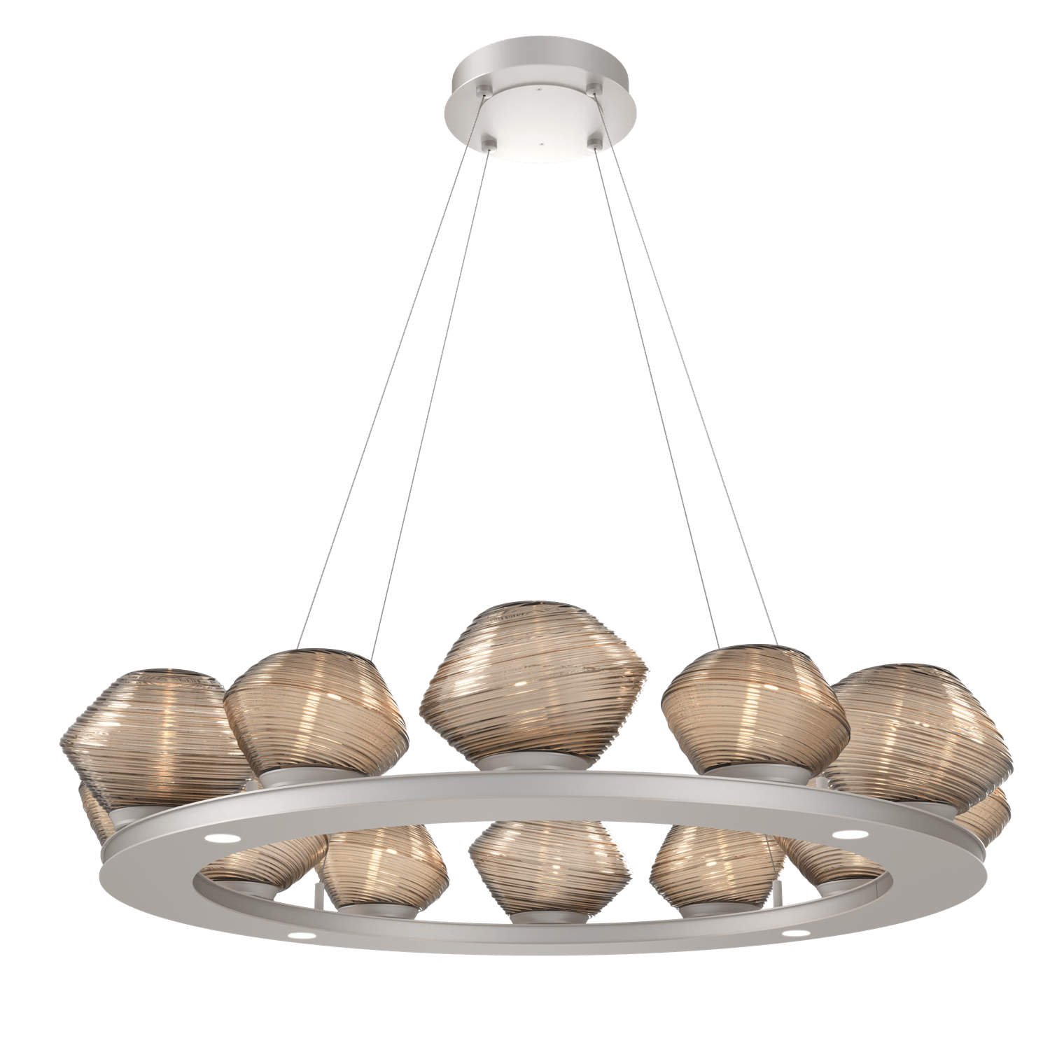 CHB0089-0C-BS-B-Hammerton-Studio-Mesa-36-inch-ring-chandelier-with-metallic-beige-silver-finish-and-bronze-blown-glass-shades-and-LED-lamping