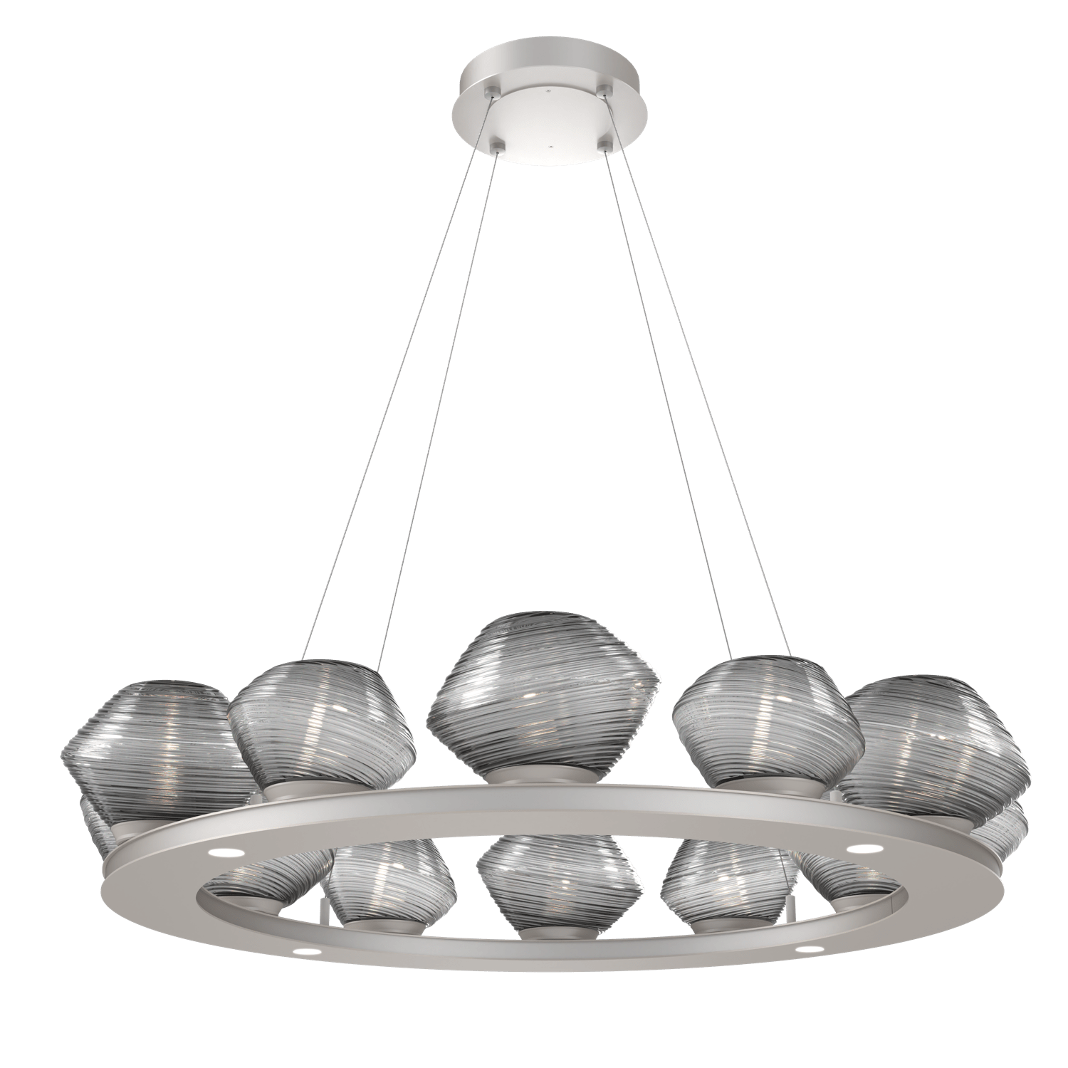 CHB0089-0C-BS-S-Hammerton-Studio-Mesa-36-inch-ring-chandelier-with-metallic-beige-silver-finish-and-smoke-blown-glass-shades-and-LED-lamping