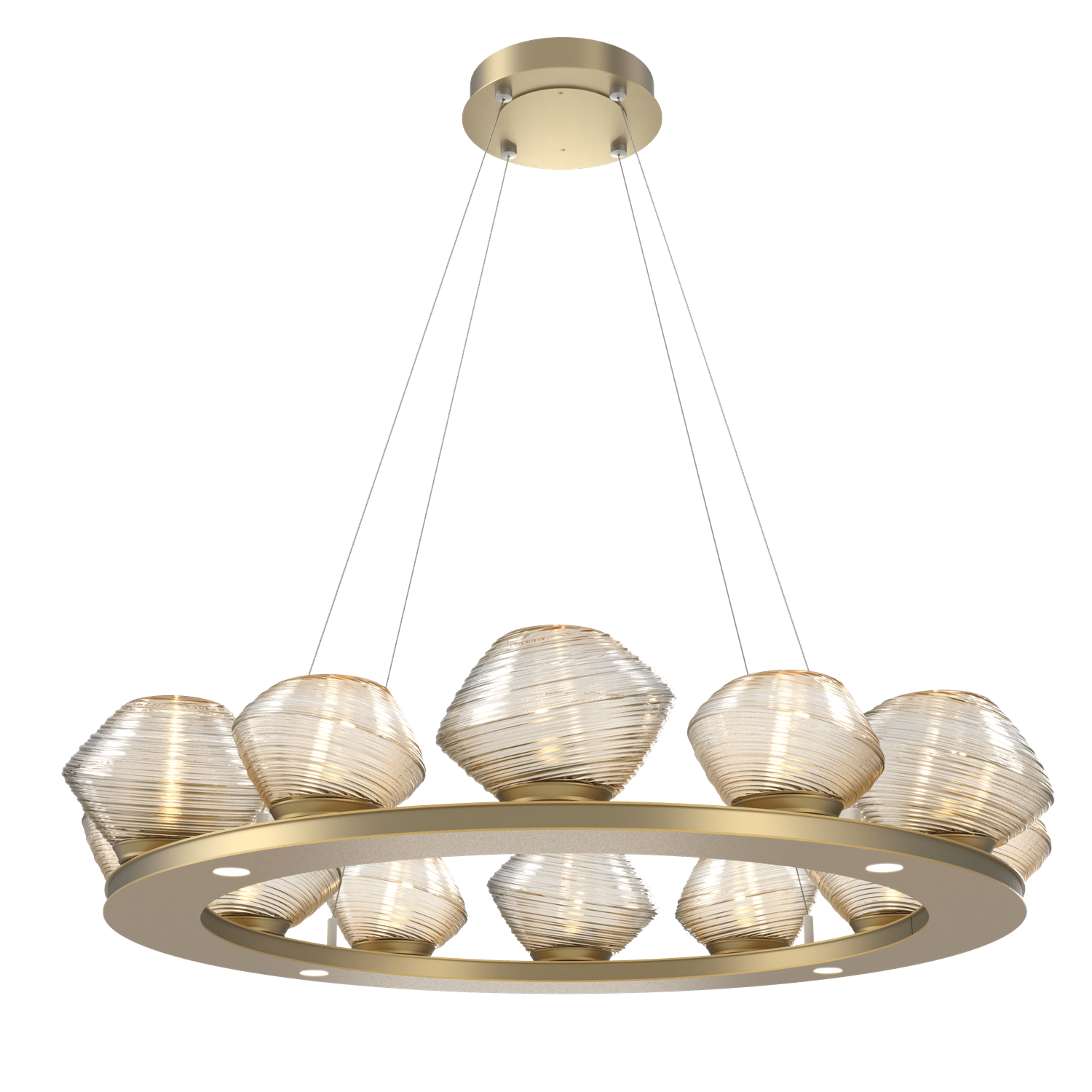CHB0089-0C-GB-A-Hammerton-Studio-Mesa-36-inch-ring-chandelier-with-gilded-brass-finish-and-amber-blown-glass-shades-and-LED-lamping