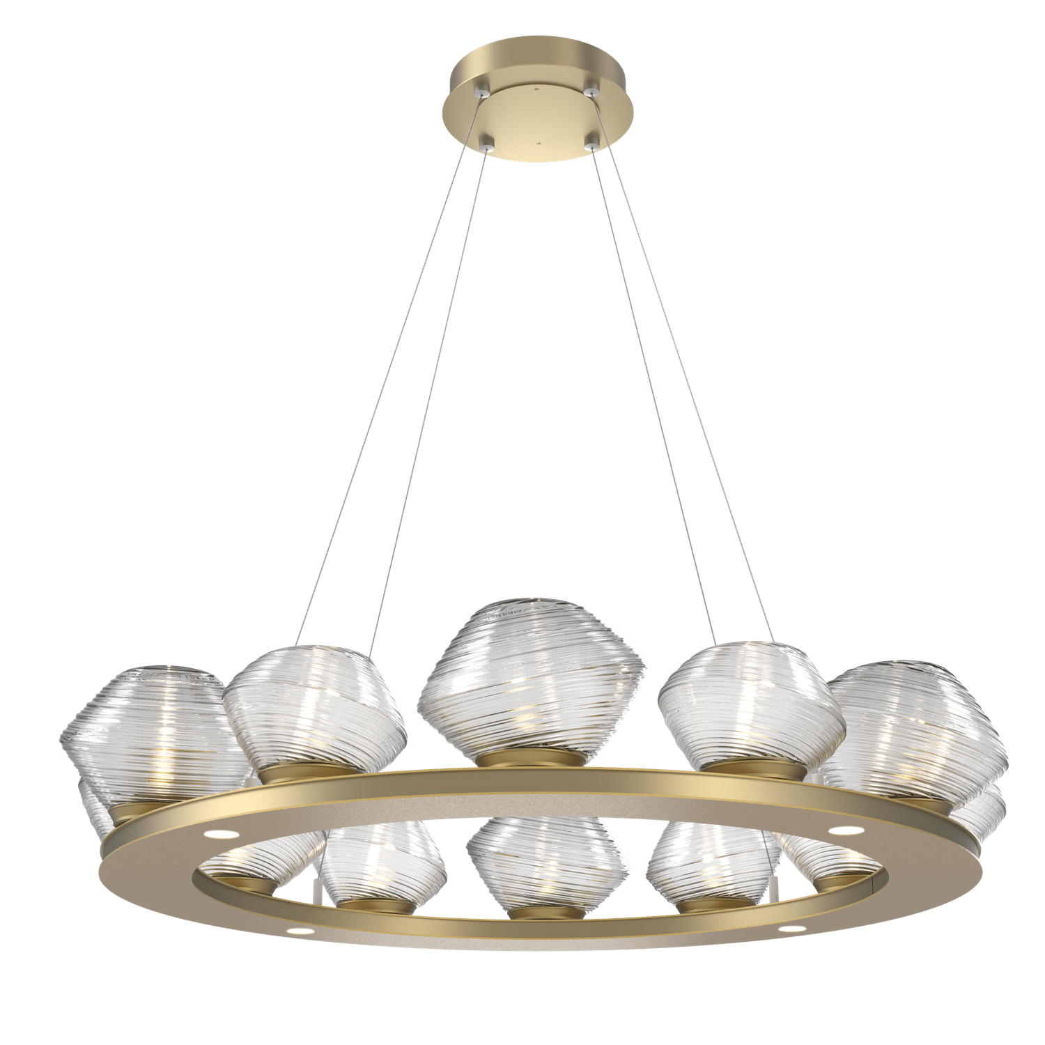 CHB0089-0C-GB-C-Hammerton-Studio-Mesa-36-inch-ring-chandelier-with-gilded-brass-finish-and-clear-blown-glass-shades-and-LED-lamping