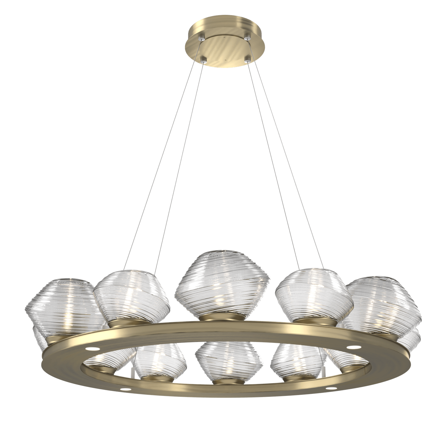 CHB0089-0C-HB-C-Hammerton-Studio-Mesa-36-inch-ring-chandelier-with-heritage-brass-finish-and-clear-blown-glass-shades-and-LED-lamping