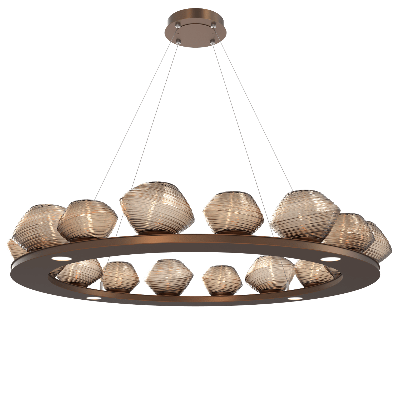 CHB0089-0D-BB-B-Hammerton-Studio-Mesa-48-inch-ring-chandelier-with-burnished-bronze-finish-and-bronze-blown-glass-shades-and-LED-lamping