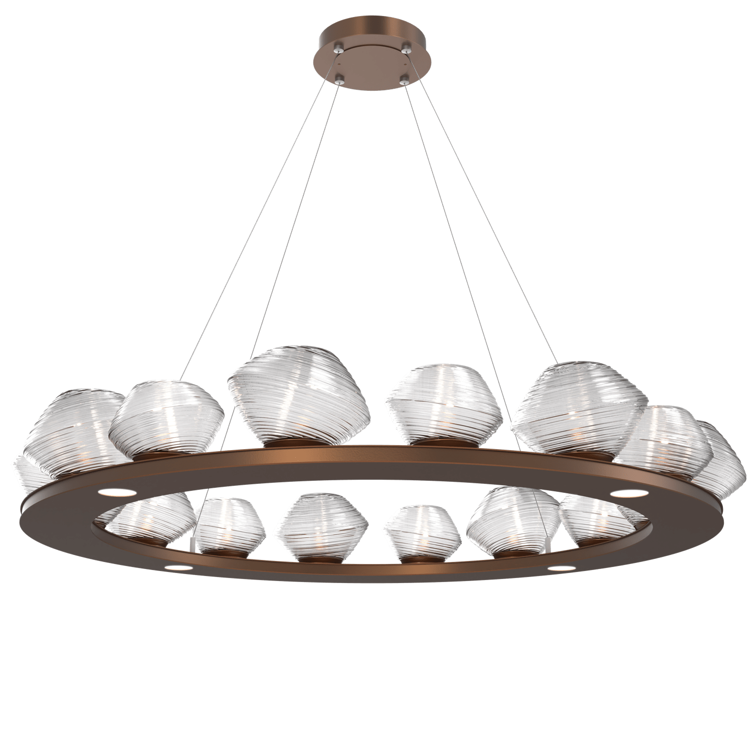 CHB0089-0D-BB-C-Hammerton-Studio-Mesa-48-inch-ring-chandelier-with-burnished-bronze-finish-and-clear-blown-glass-shades-and-LED-lamping