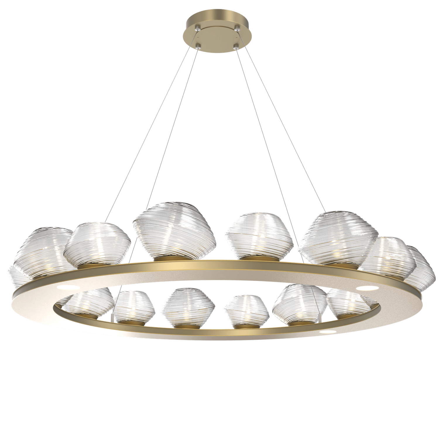 CHB0089-0D-GB-C-Hammerton-Studio-Mesa-48-inch-ring-chandelier-with-gilded-brass-finish-and-clear-blown-glass-shades-and-LED-lamping