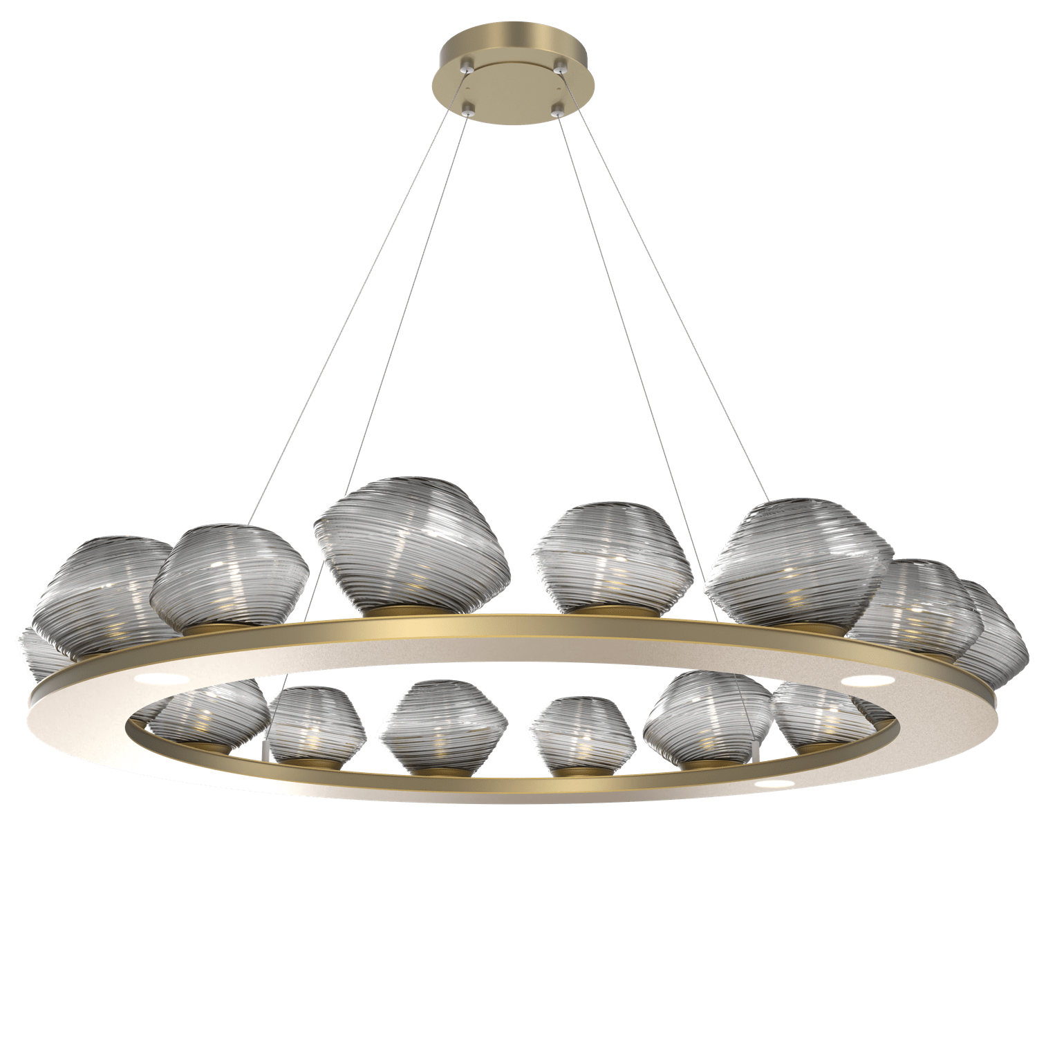 CHB0089-0D-GB-S-Hammerton-Studio-Mesa-48-inch-ring-chandelier-with-gilded-brass-finish-and-smoke-blown-glass-shades-and-LED-lamping