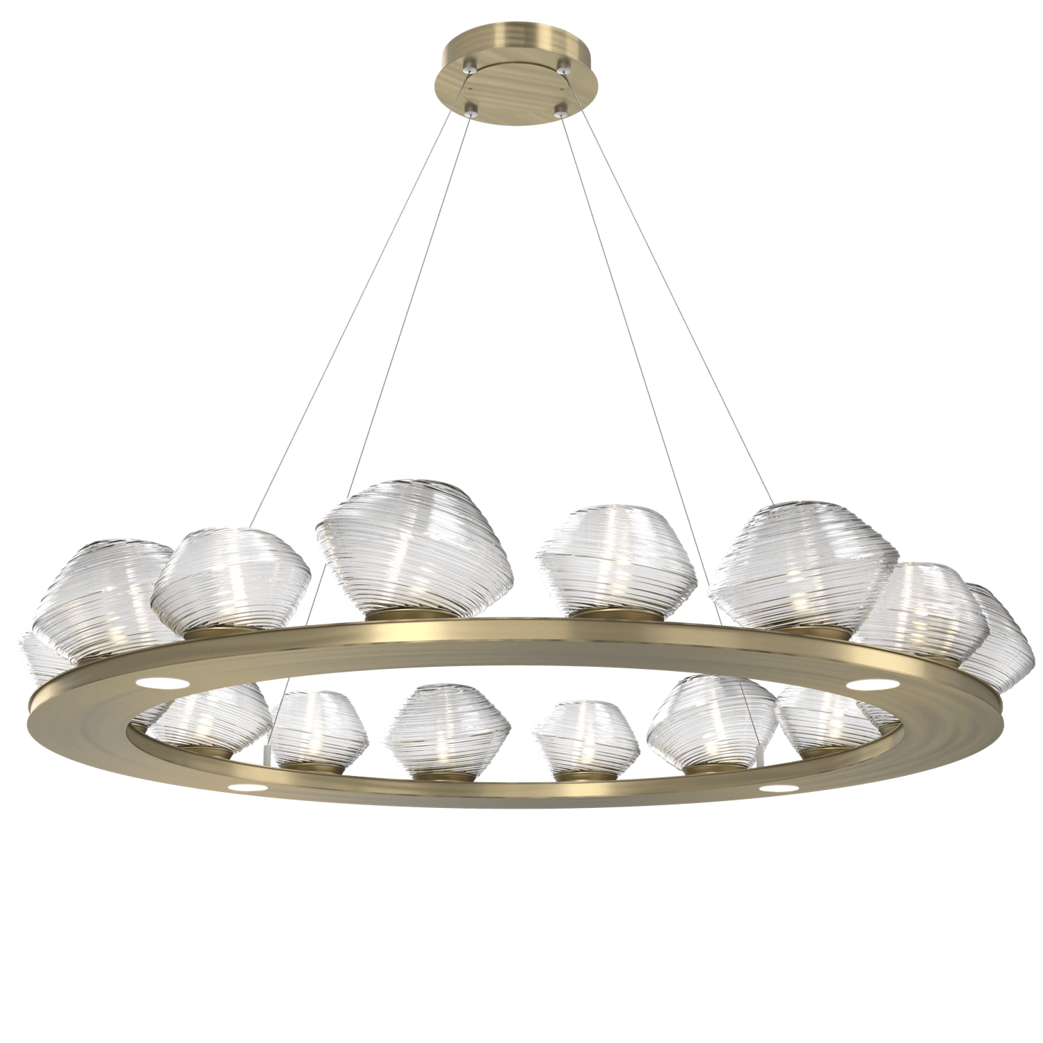 CHB0089-0D-HB-C-Hammerton-Studio-Mesa-48-inch-ring-chandelier-with-heritage-brass-finish-and-clear-blown-glass-shades-and-LED-lamping