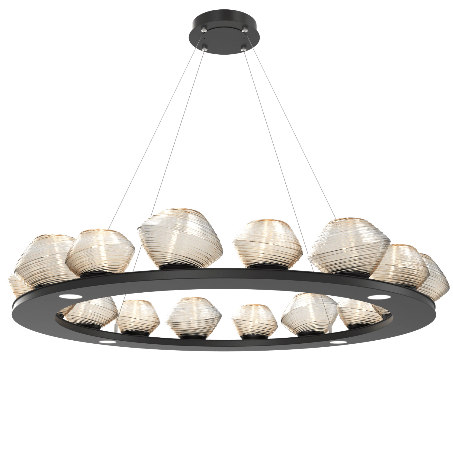 CHB0089-0D-MB-A-Hammerton-Studio-Mesa-48-inch-ring-chandelier-with-matte-black-finish-and-amber-blown-glass-shades-and-LED-lamping