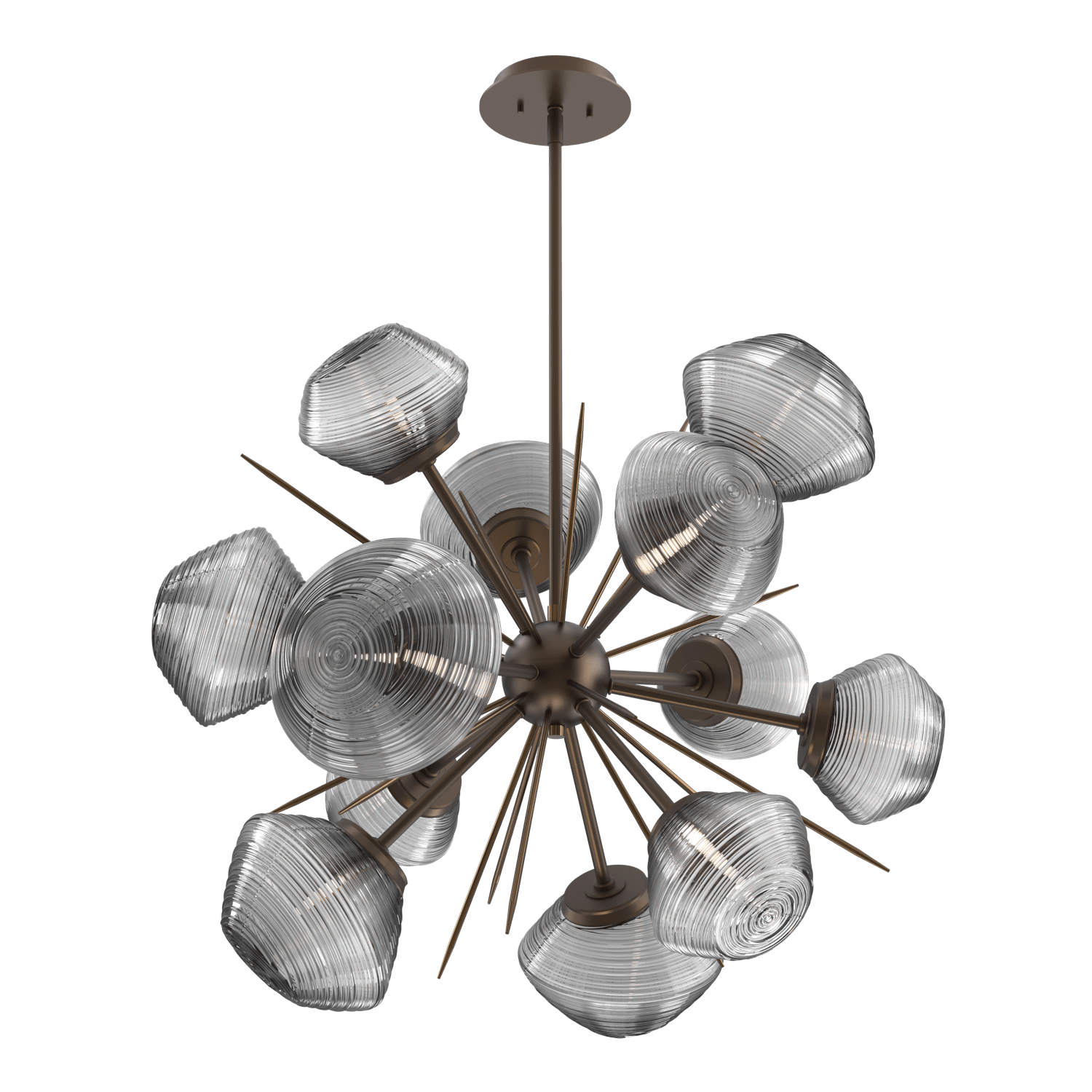 CHB0089-0G-FB-S-Hammerton-Studio-Mesa-36-inch-starburst-chandelier-with-flat-bronze-finish-and-smoke-blown-glass-shades-and-LED-lamping