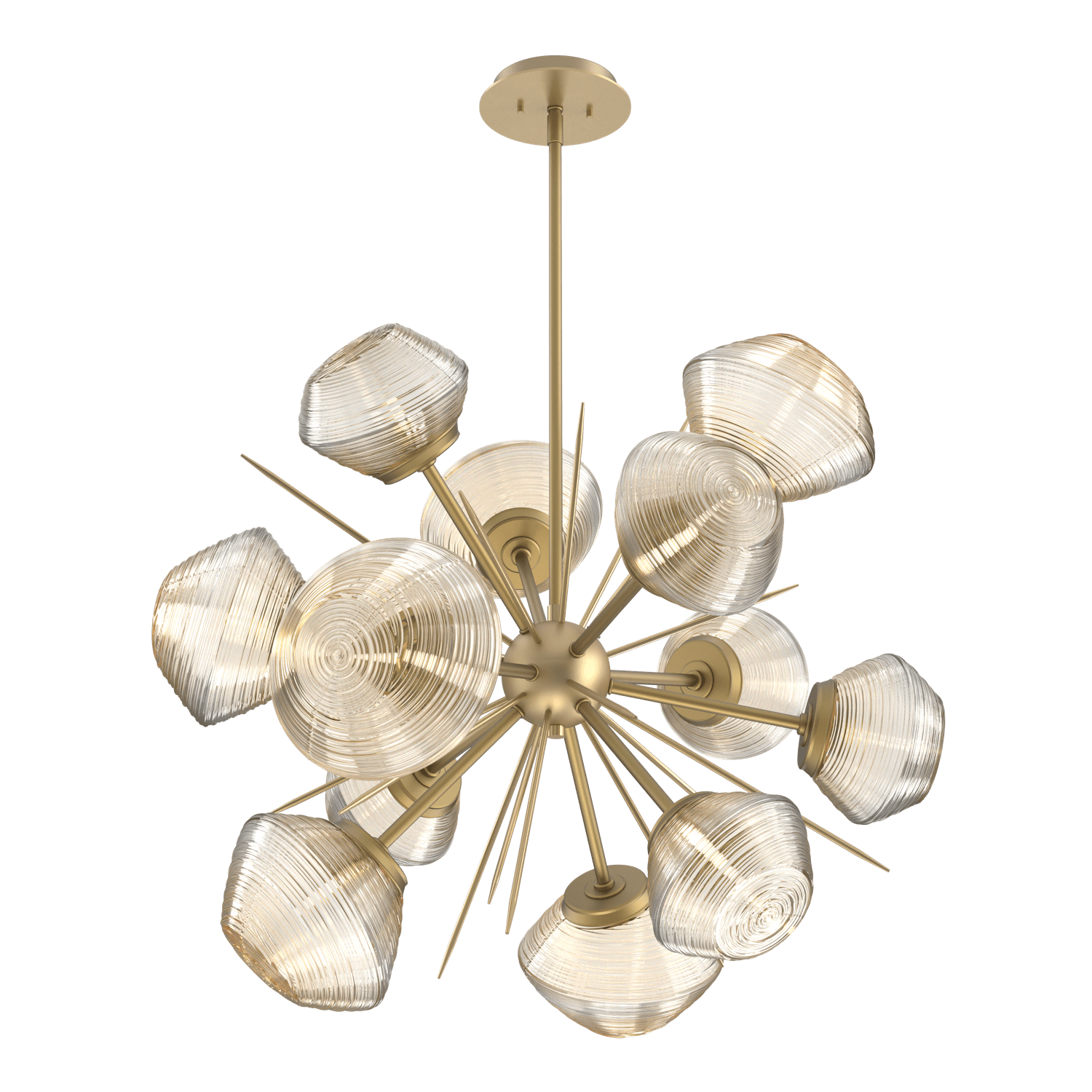 CHB0089-0G-GB-A-Hammerton-Studio-Mesa-36-inch-starburst-chandelier-with-gilded-brass-finish-and-amber-blown-glass-shades-and-LED-lamping