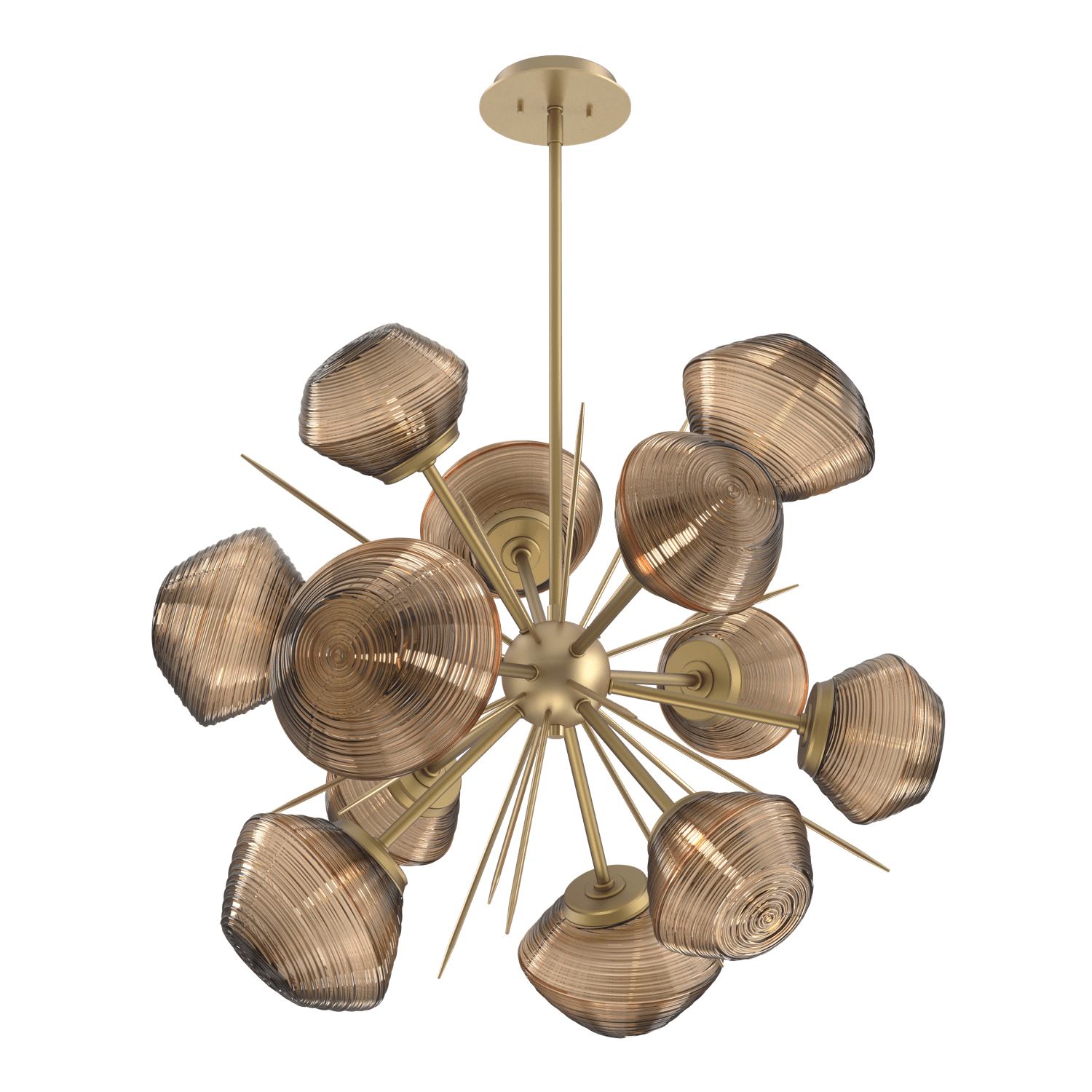 CHB0089-0G-GB-B-Hammerton-Studio-Mesa-36-inch-starburst-chandelier-with-gilded-brass-finish-and-bronze-blown-glass-shades-and-LED-lamping