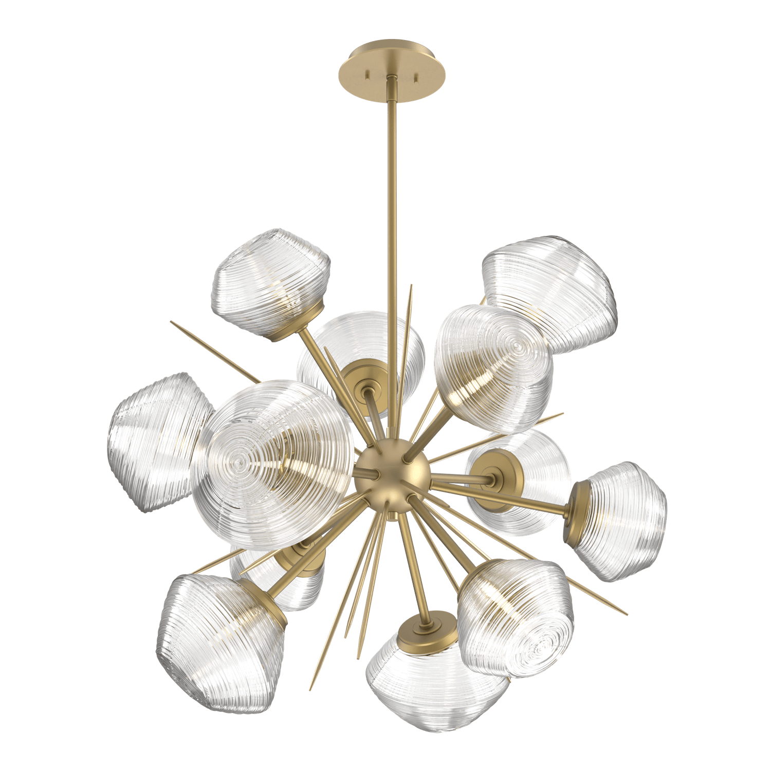 CHB0089-0G-GB-C-Hammerton-Studio-Mesa-36-inch-starburst-chandelier-with-gilded-brass-finish-and-clear-blown-glass-shades-and-LED-lamping