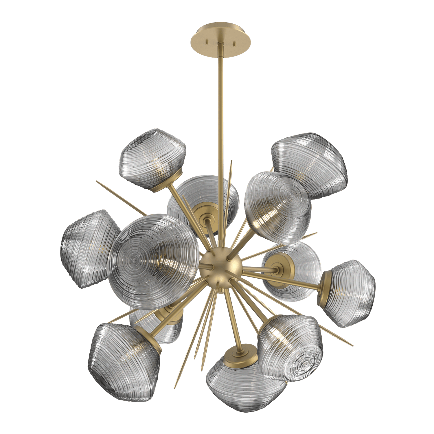 CHB0089-0G-GB-S-Hammerton-Studio-Mesa-36-inch-starburst-chandelier-with-gilded-brass-finish-and-smoke-blown-glass-shades-and-LED-lamping