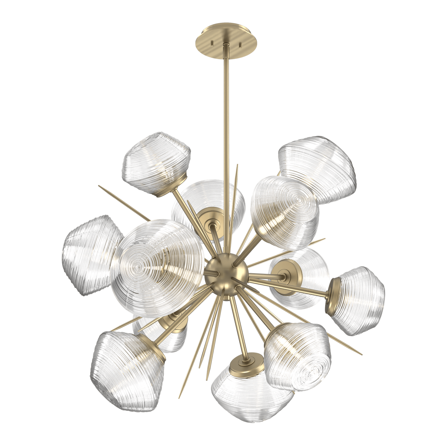 CHB0089-0G-HB-C-Hammerton-Studio-Mesa-36-inch-starburst-chandelier-with-heritage-brass-finish-and-clear-blown-glass-shades-and-LED-lamping