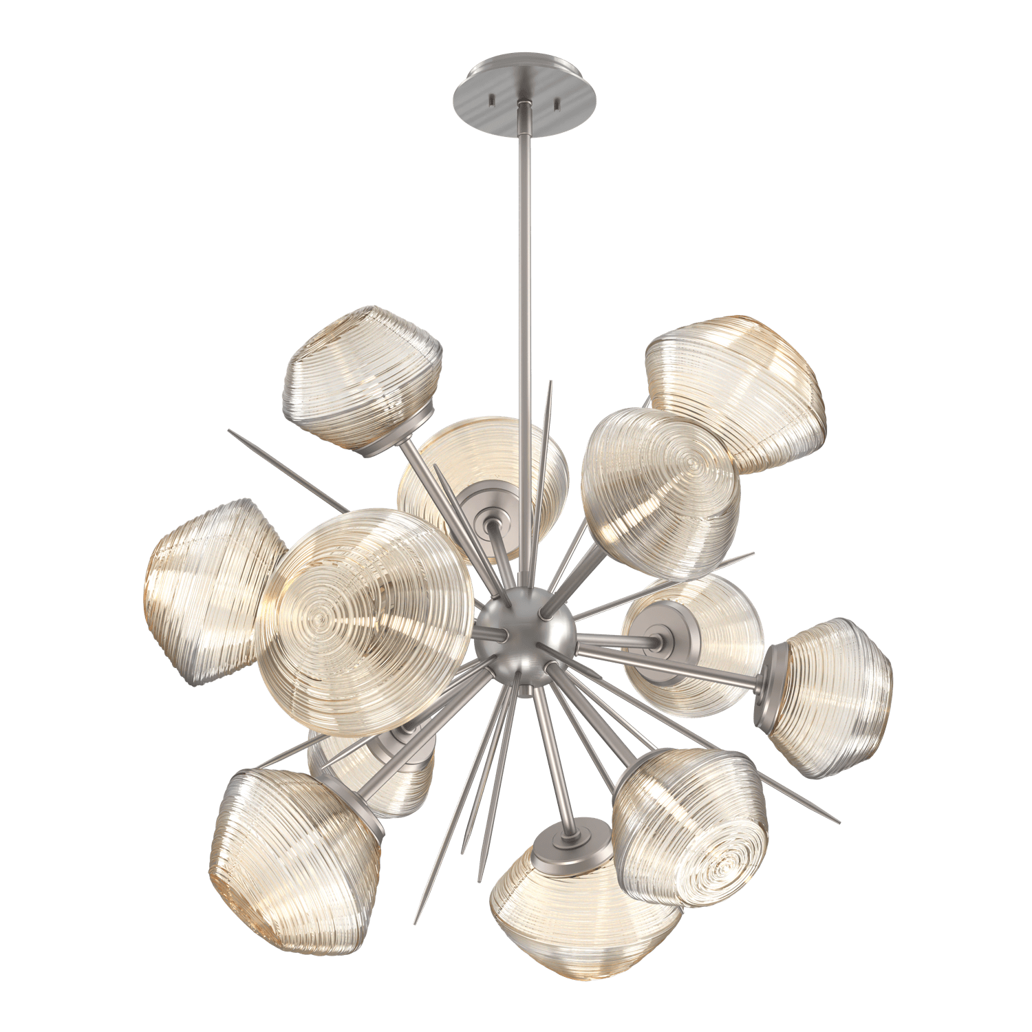 CHB0089-0G-SN-A-Hammerton-Studio-Mesa-36-inch-starburst-chandelier-with-satin-nickel-finish-and-amber-blown-glass-shades-and-LED-lamping