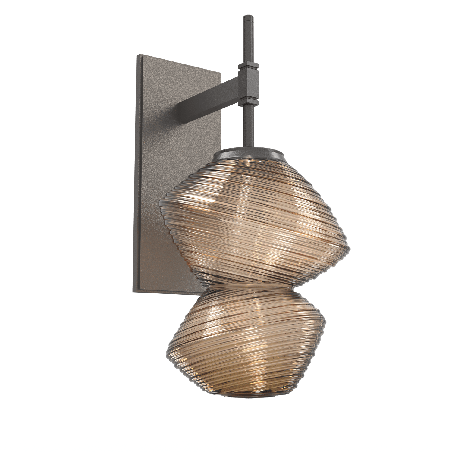 Hammerton Studio ODB0031-19-TB-M1P-G1 Textured Black Panel Cover Single  Light 19 Tall Outdoor ADA Compliant Wall Sconce - GU10 with Medium Mesh  Platina Metal Shade 