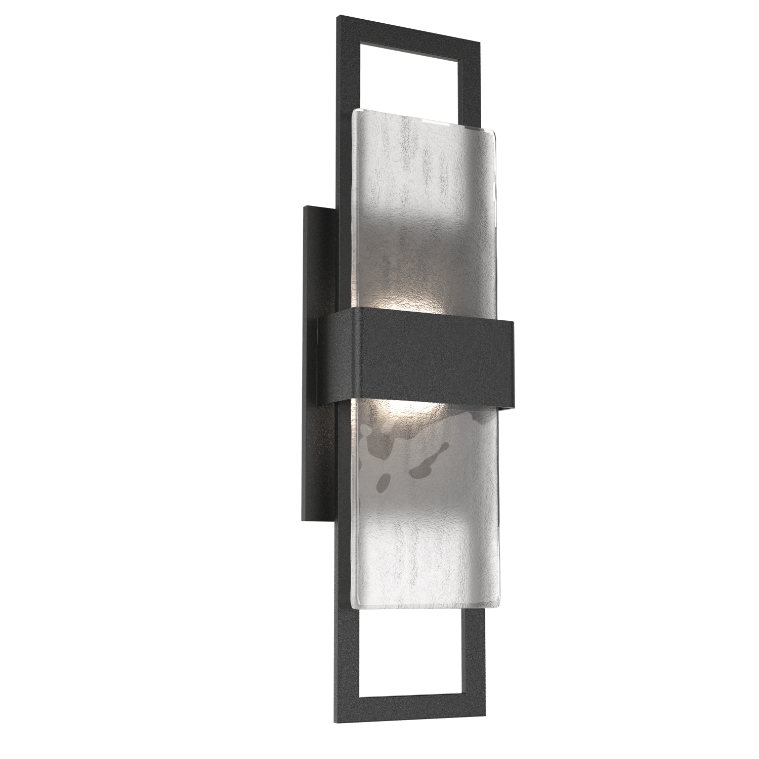 ODB0085-01-TB-CG-Hammerton-Studio-Sasha-20-inch-outdoor-sconce-with-textured-black-finish-and-clear-granite-glass-shades-and-LED-lamping