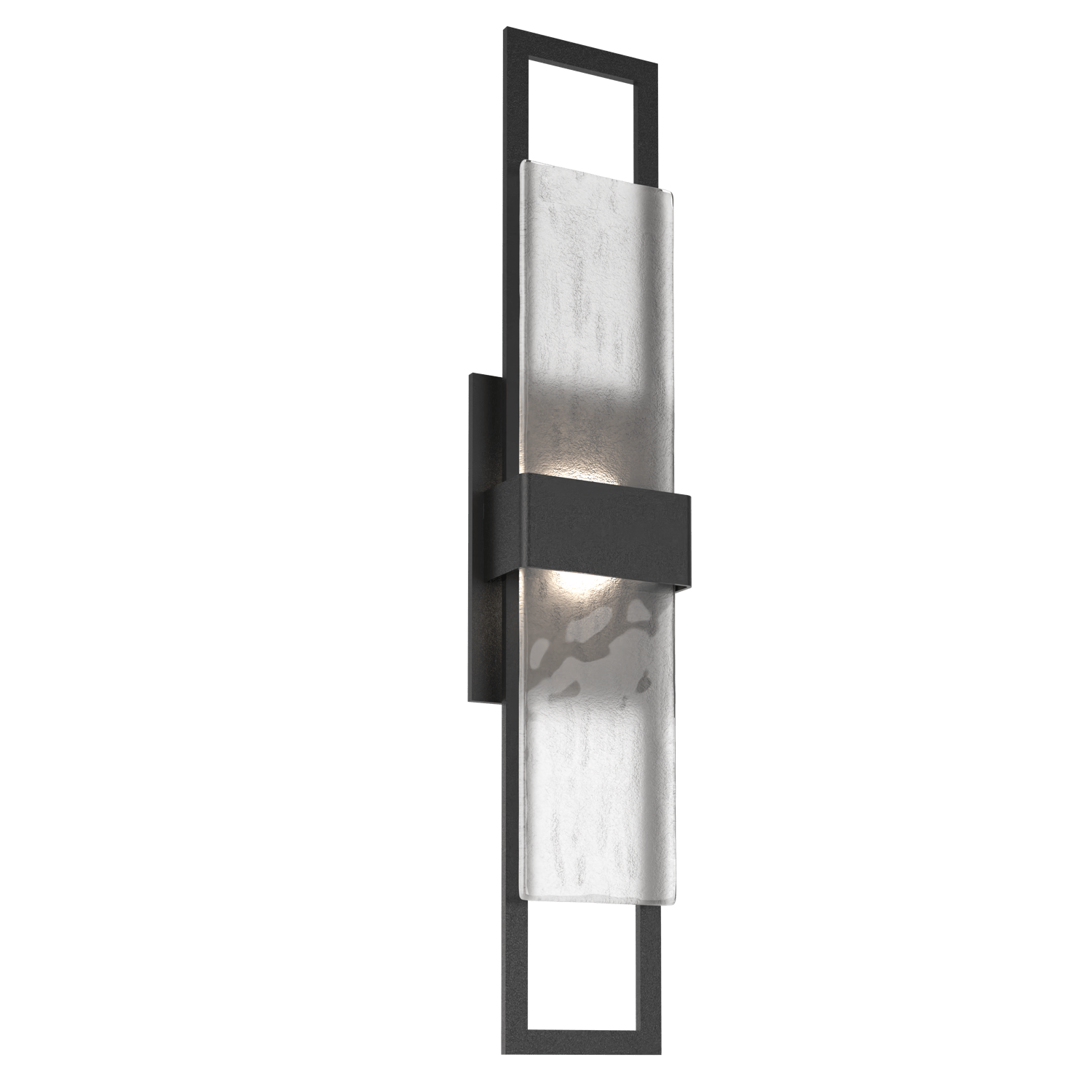 ODB0085-02-TB-CG-Hammerton-Studio-Sasha-28-inch-outdoor-sconce-with-textured-black-finish-and-clear-granite-glass-shades-and-LED-lamping