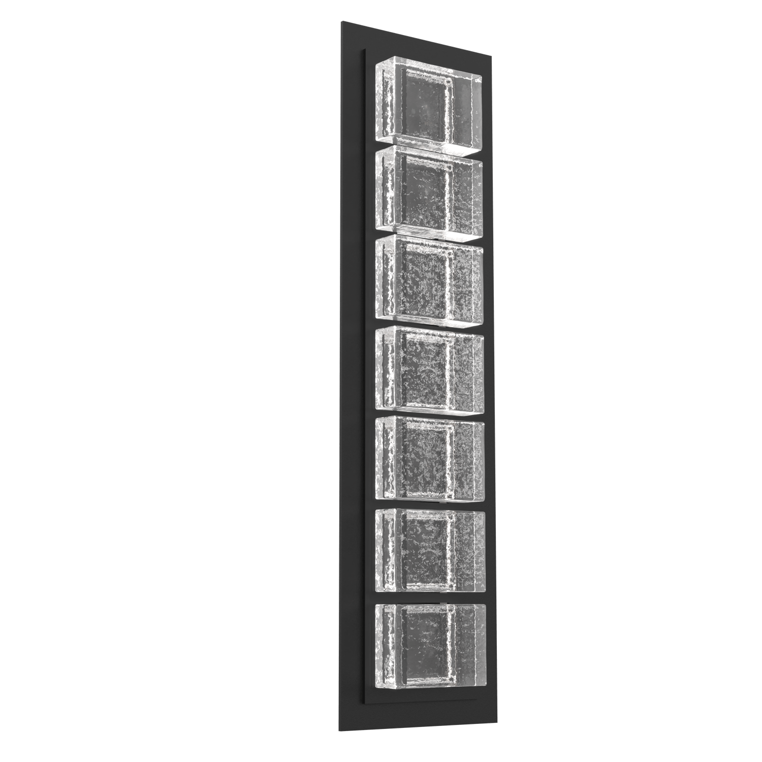 ODB0087-01-TB-TP-Hammerton-Studio-Tessera-22-inch-outdoor-sconce-with-textured-black-finish-and-clear-pave-cast-glass-shade-and-LED-lamping