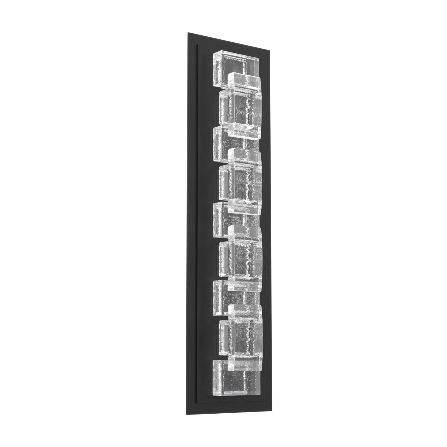 ODB0087-02-TB-TE-Hammerton-Studio-Tessera-28-inch-outdoor-sconce-with-textured-black-finish-and-clear-tetro-cast-glass-shade-and-LED-lamping