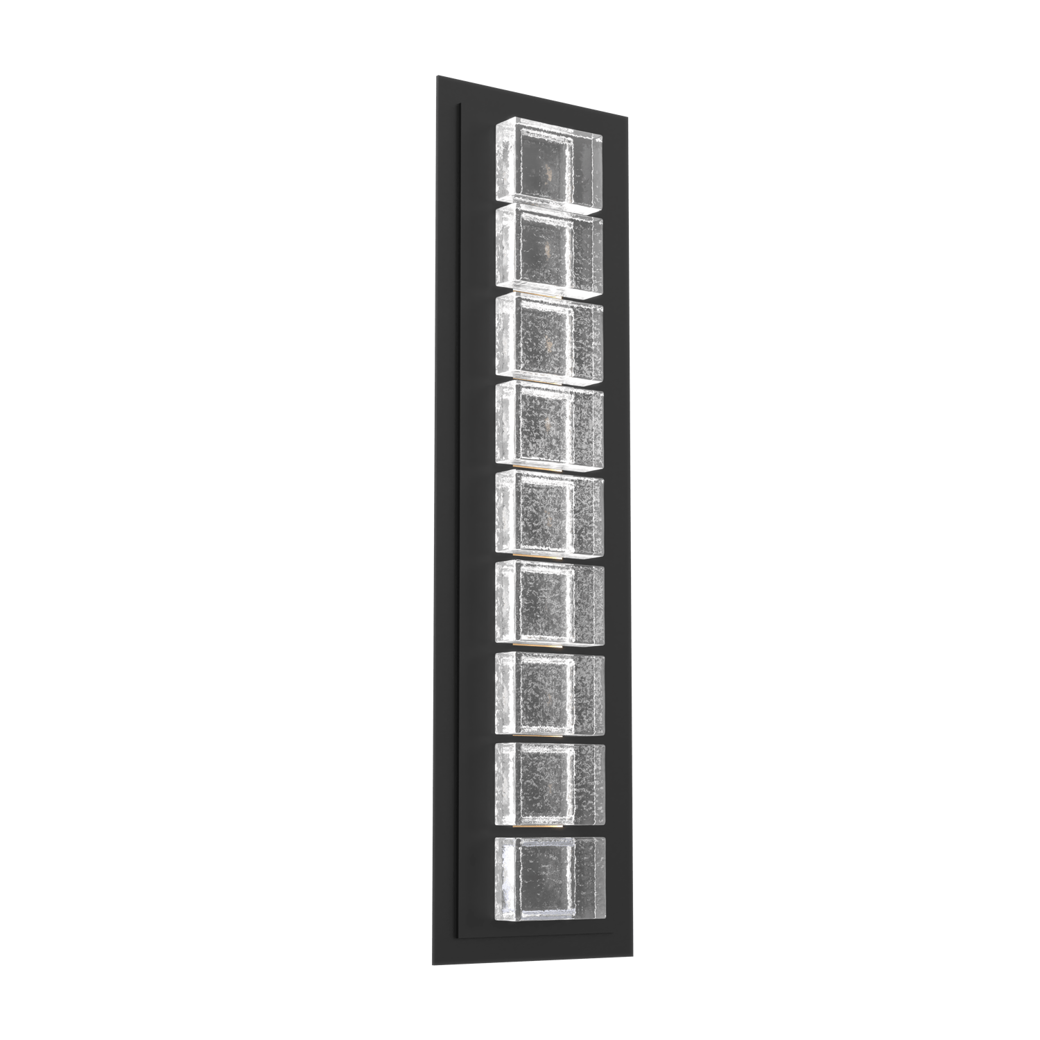 ODB0087-02-TB-TP-Hammerton-Studio-Tessera-28-inch-outdoor-sconce-with-textured-black-finish-and-clear-pave-cast-glass-shade-and-LED-lamping