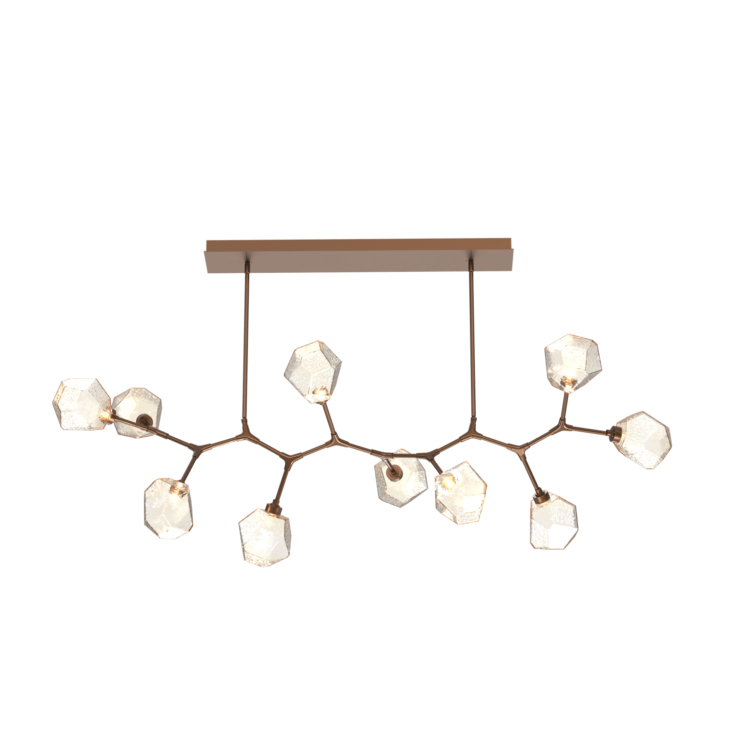 PLB0039-BC-BB-A-Hammerton-Studio-Gem-10-light-modern-branch-chandelier-with-burnished-bronze-finish-and-amber-blown-glass-shades-and-LED-lamping