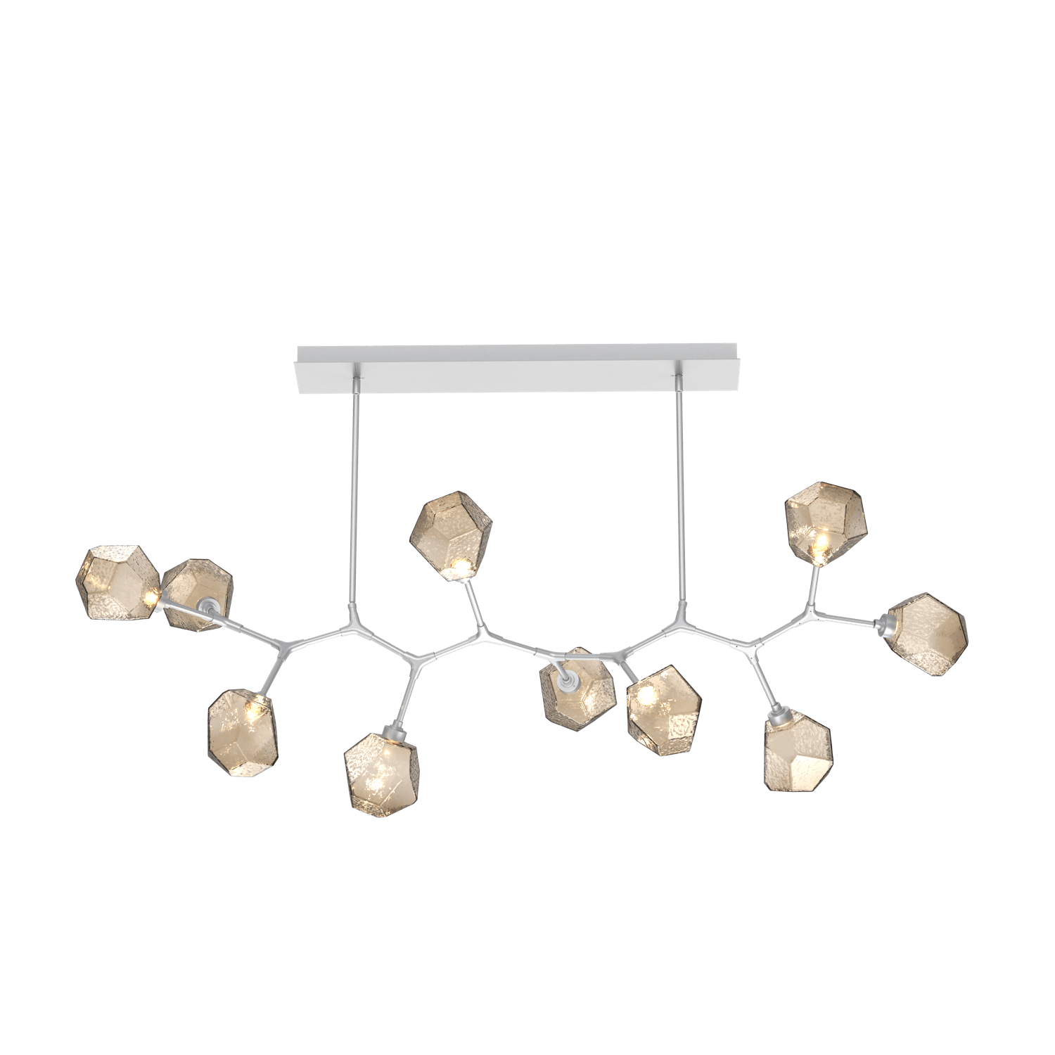 PLB0039-BC-CS-B-Hammerton-Studio-Gem-10-light-modern-branch-chandelier-with-classic-silver-finish-and-bronze-blown-glass-shades-and-LED-lamping
