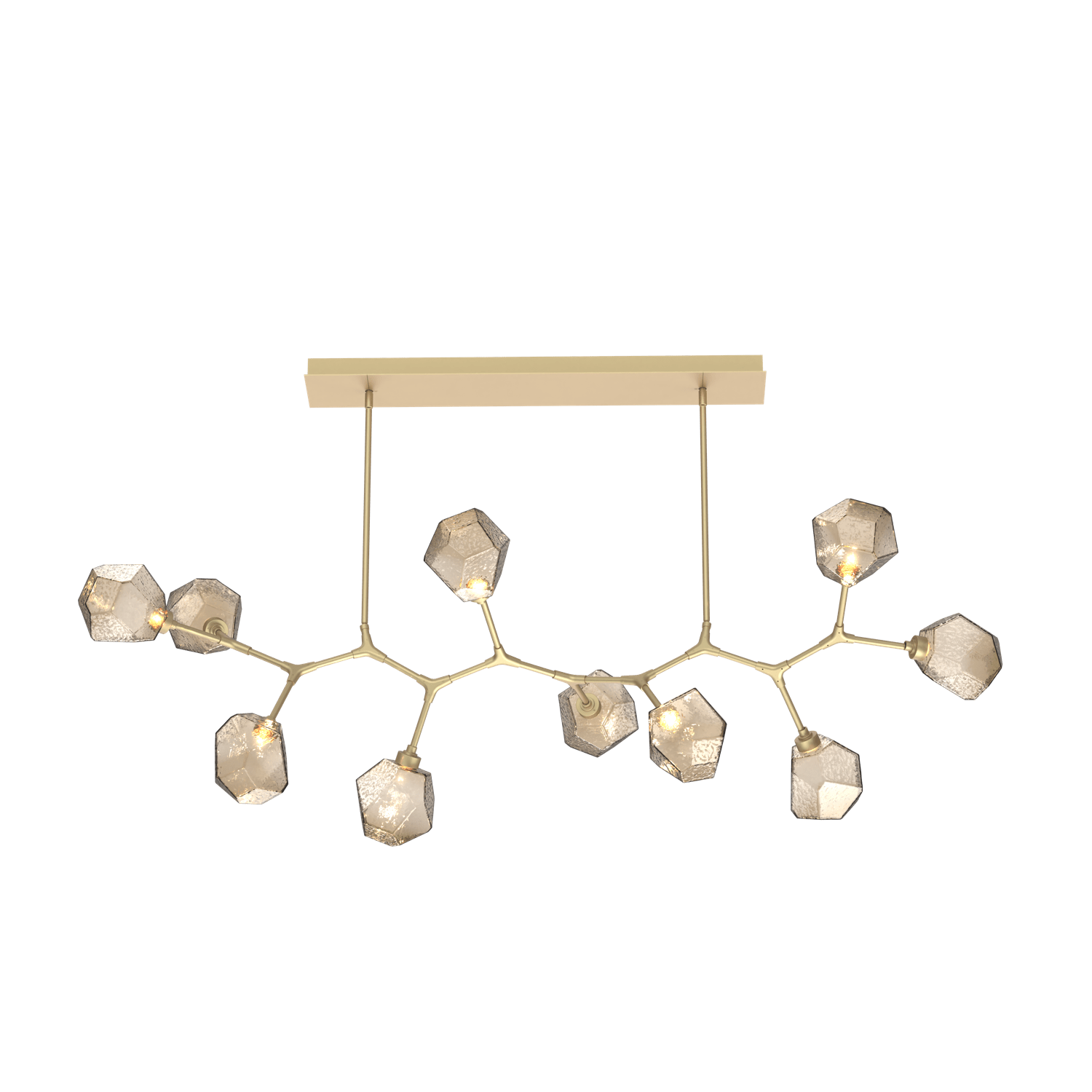 PLB0039-BC-GB-B-Hammerton-Studio-Gem-10-light-modern-branch-chandelier-with-gilded-brass-finish-and-bronze-blown-glass-shades-and-LED-lamping