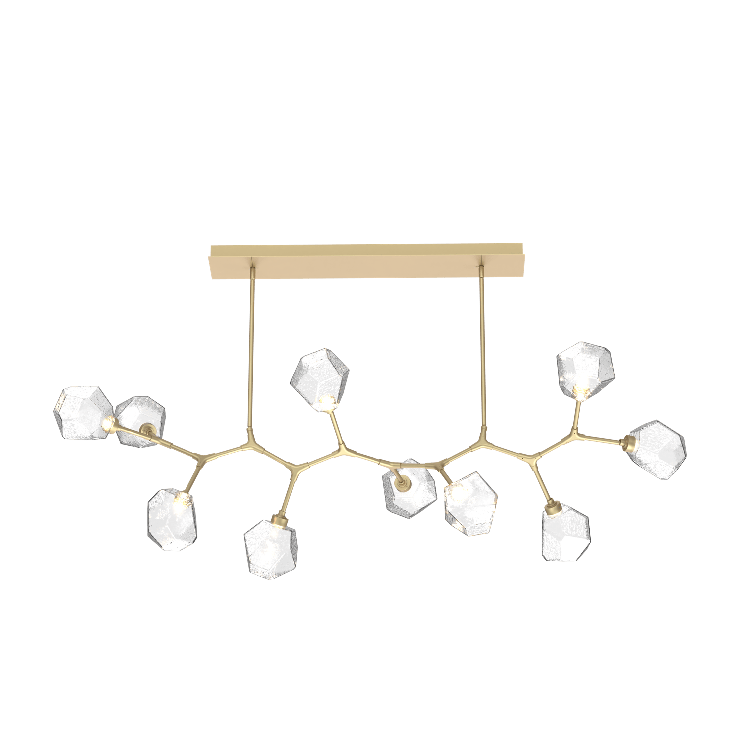 PLB0039-BC-GB-C-Hammerton-Studio-Gem-10-light-modern-branch-chandelier-with-gilded-brass-finish-and-clear-blown-glass-shades-and-LED-lamping