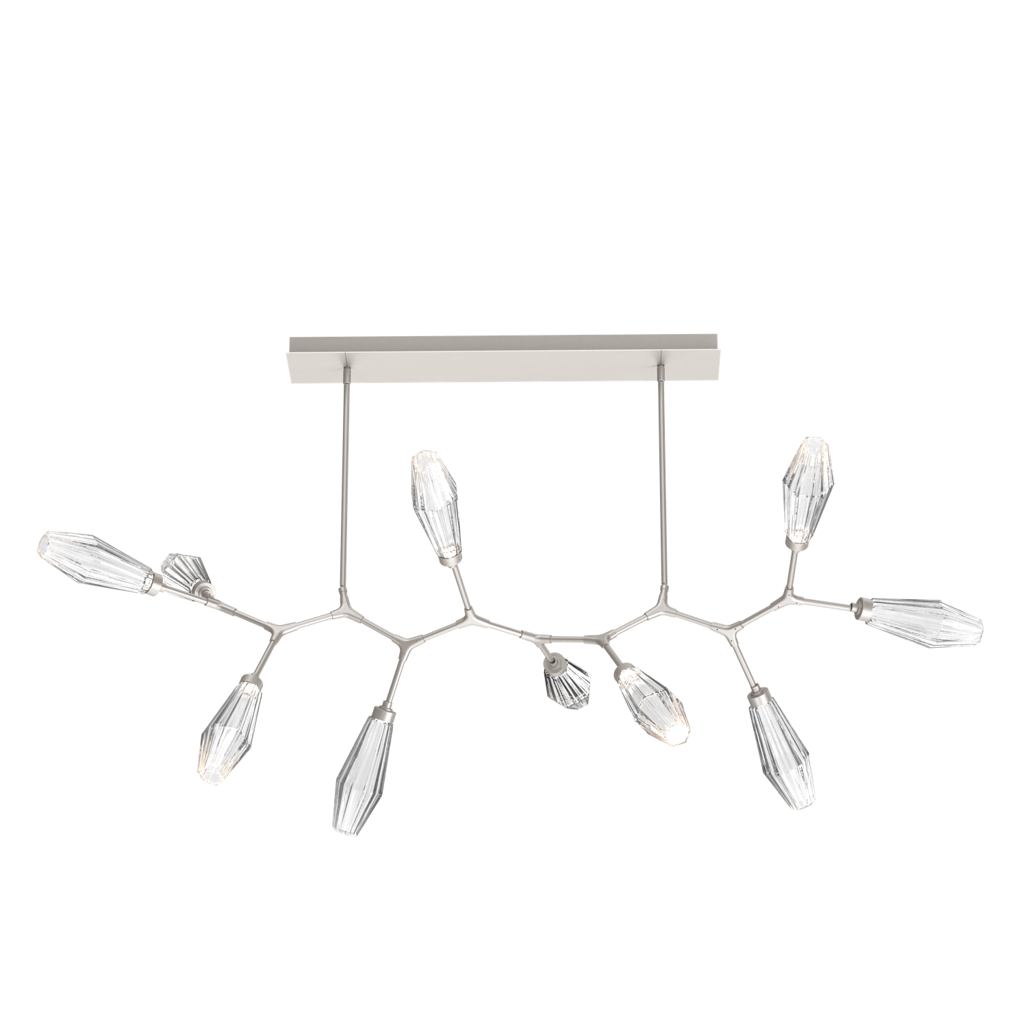 PLB0049-BC-BS-RC-Hammerton-Studio-Aalto-10-light-modern-branch-chandelier-with-metallic-beige-silver-finish-and-optic-ribbed-clear-glass-shades-and-LED-lamping