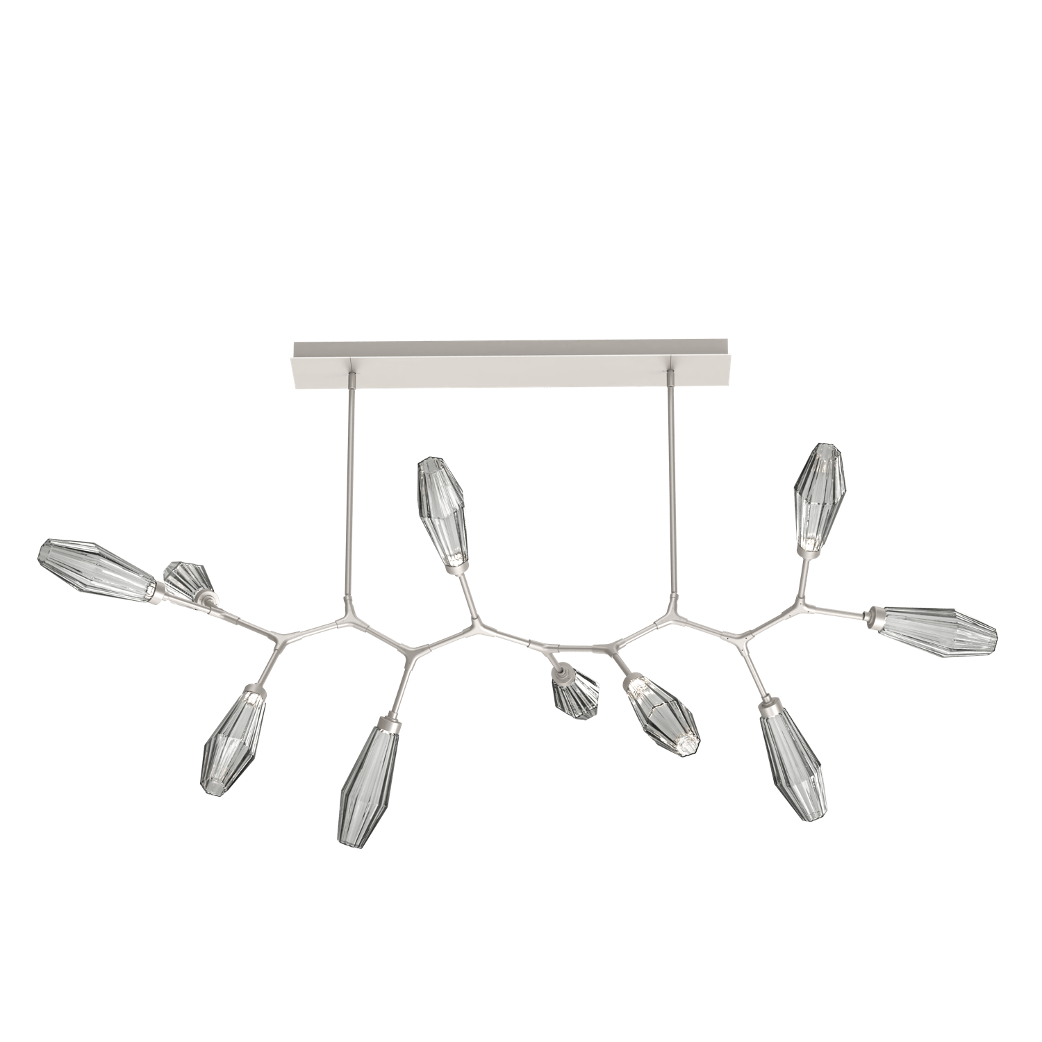 PLB0049-BC-BS-RS-Hammerton-Studio-Aalto-10-light-modern-branch-chandelier-with-metallic-beige-silver-finish-and-optic-ribbed-smoke-glass-shades-and-LED-lamping