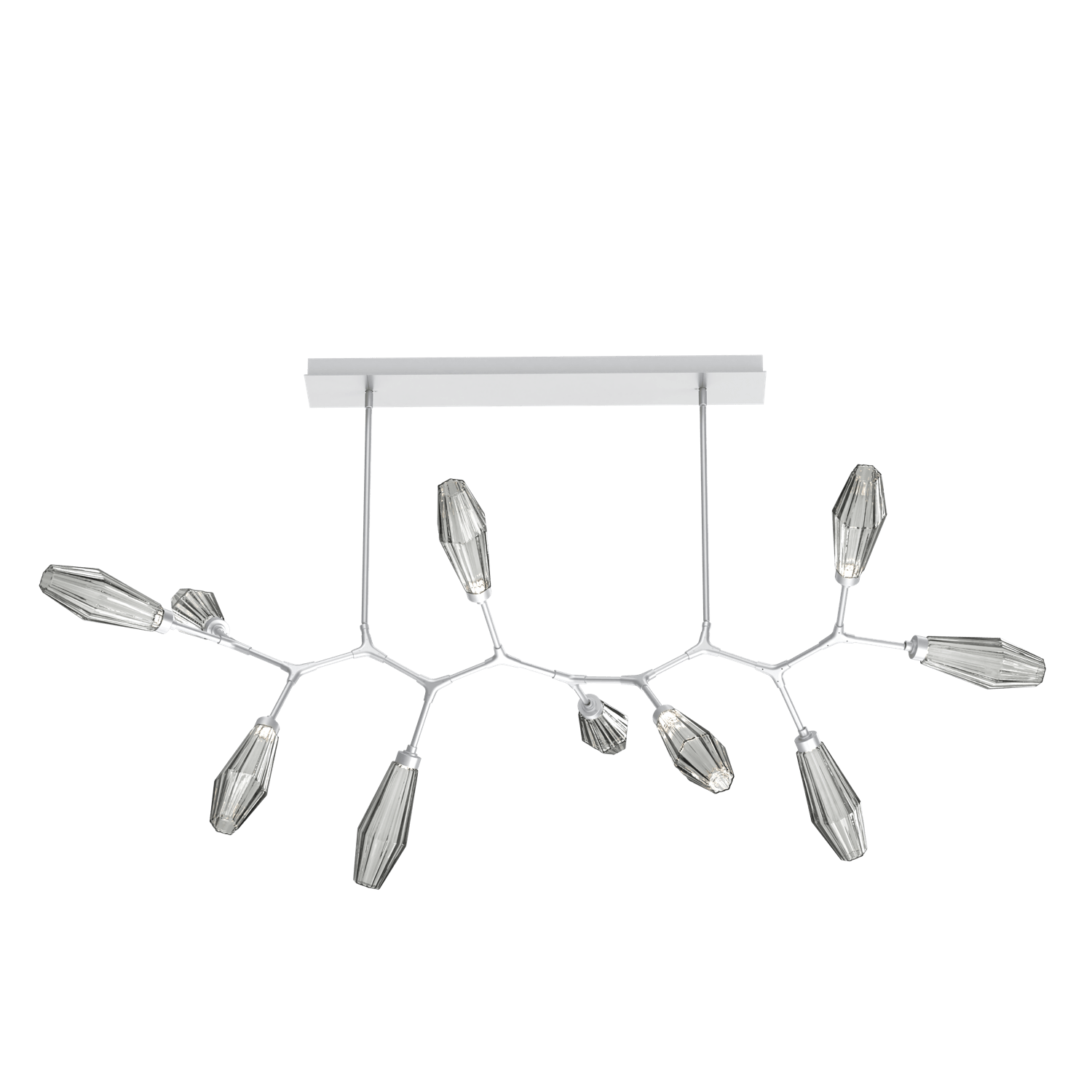 PLB0049-BC-CS-RS-Hammerton-Studio-Aalto-10-light-modern-branch-chandelier-with-classic-silver-finish-and-optic-ribbed-smoke-glass-shades-and-LED-lamping