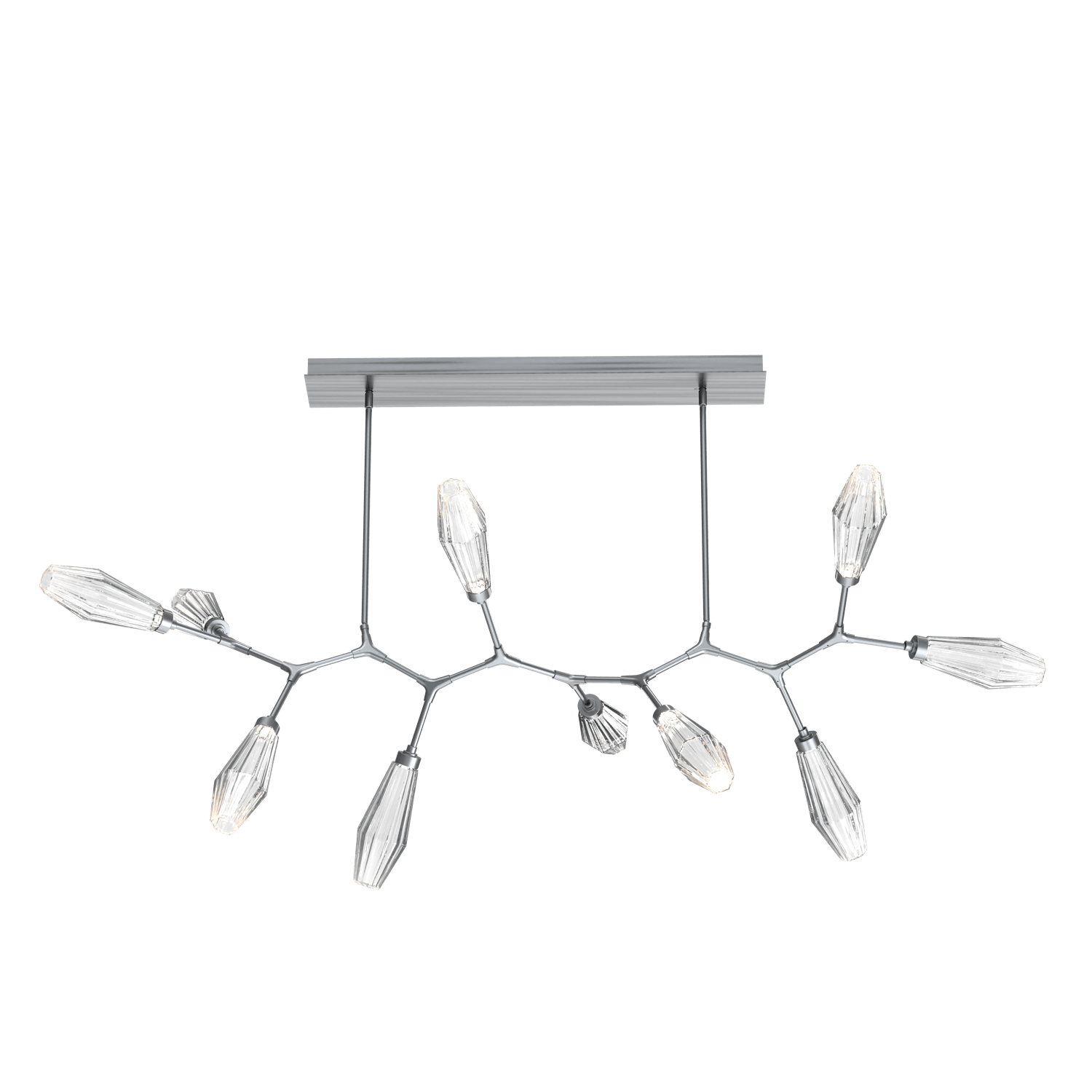 PLB0049-BC-GM-RC-Hammerton-Studio-Aalto-10-light-modern-branch-chandelier-with-gunmetal-finish-and-optic-ribbed-clear-glass-shades-and-LED-lamping