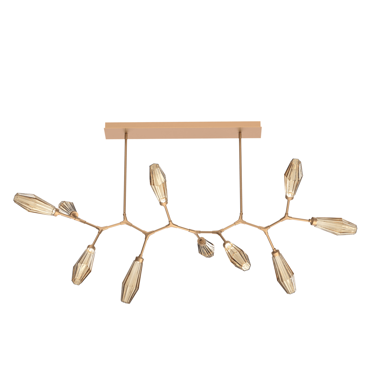 PLB0049-BC-NB-RB-Hammerton-Studio-Aalto-10-light-modern-branch-chandelier-with-novel-brass-finish-and-optic-ribbed-bronze-glass-shades-and-LED-lamping